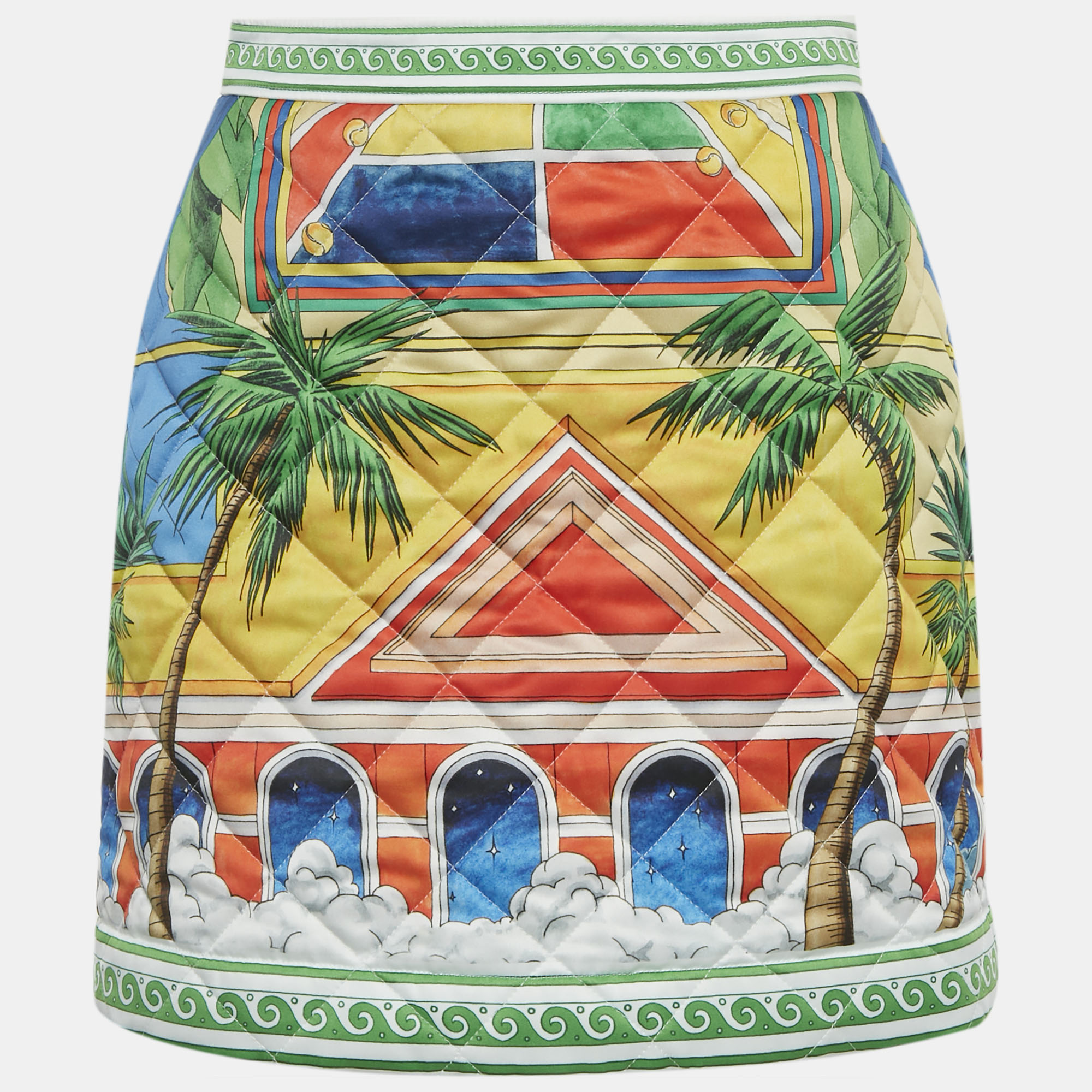 

Casablanca Multicolor Printed Synthetic Quilted Mini Skirt S
