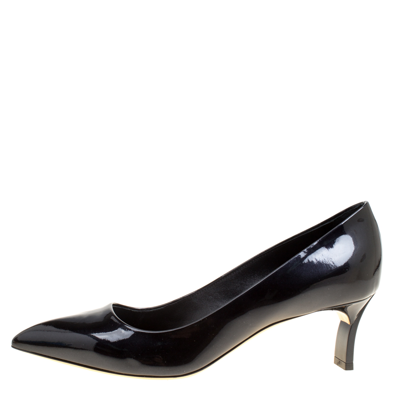 

Casadei Black Patent Leather Pointed Toe Pumps Size