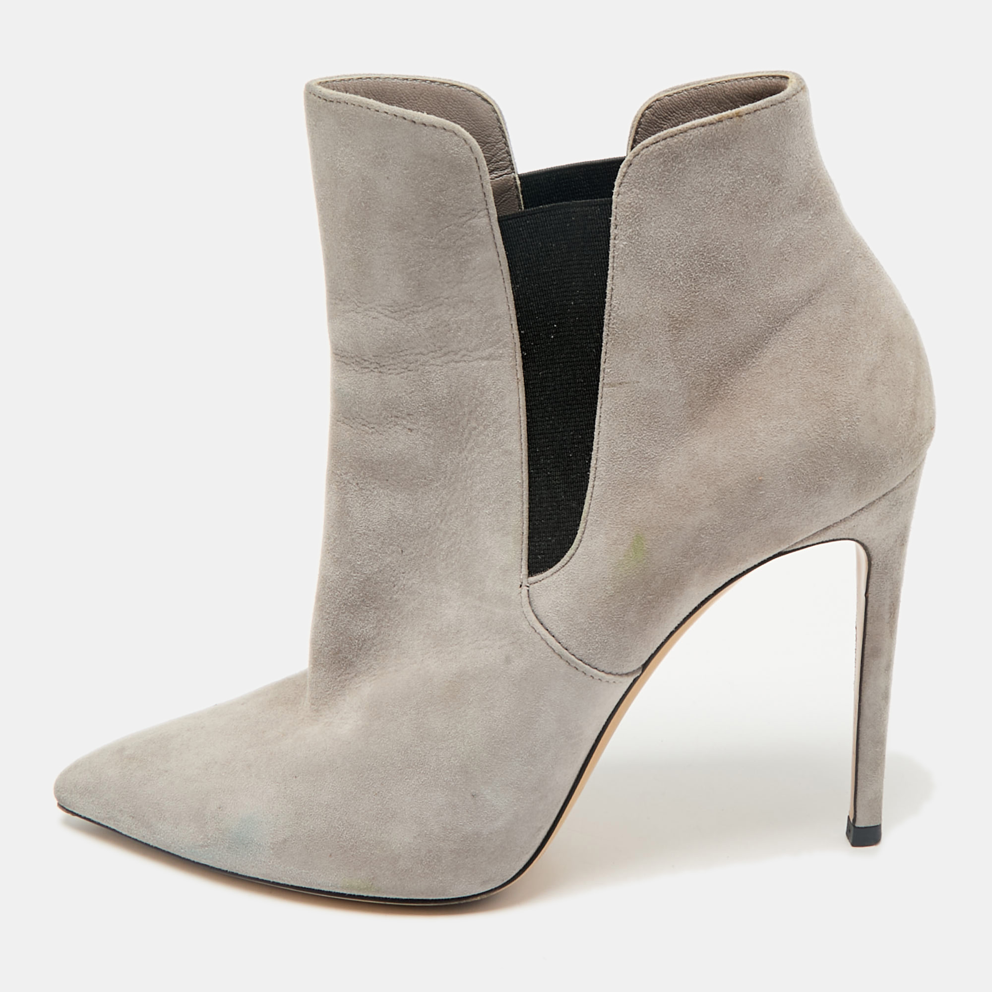 

Casadei Grey Suede Pointed Toe Ankle Length Boots Size 39