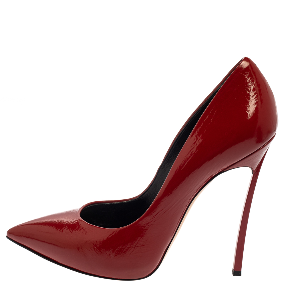 

Casadei Red Leather Pointed Toe Pumps Size