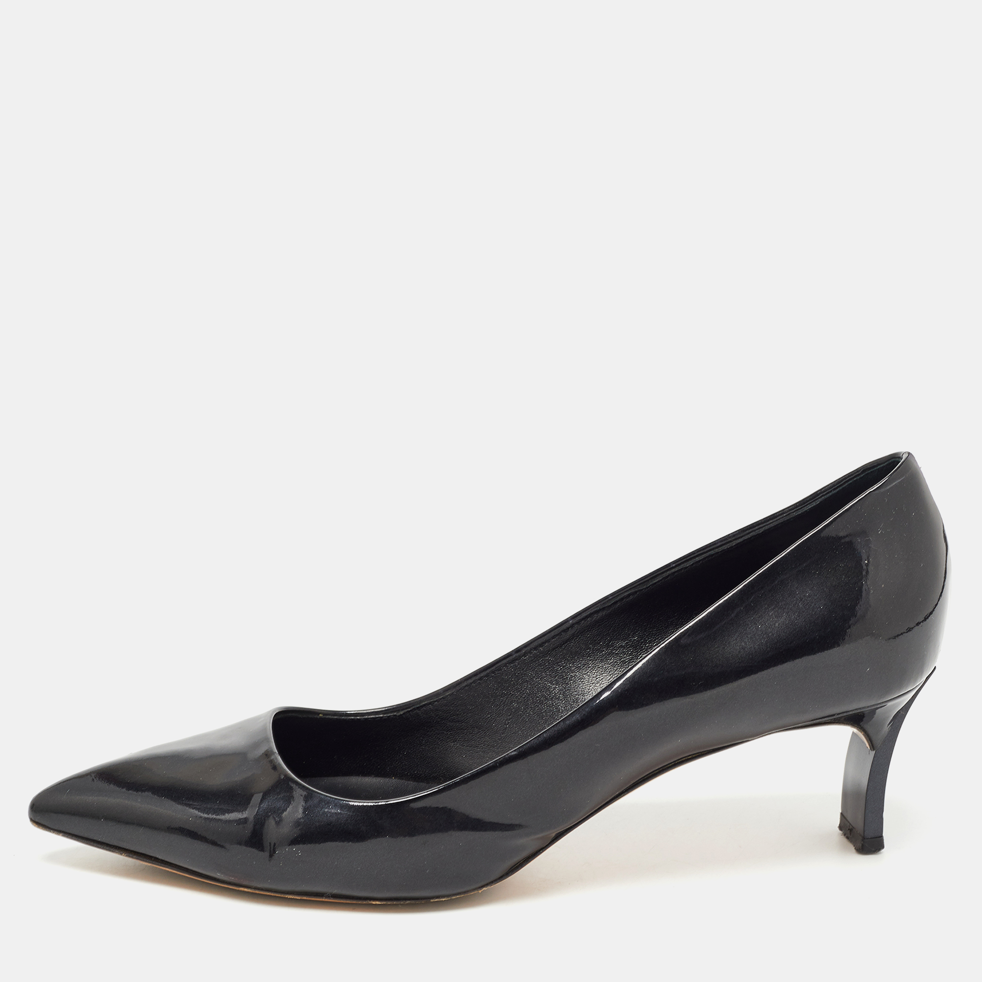 

Casadei Black Patent Leather Pointed Toe Pumps Size