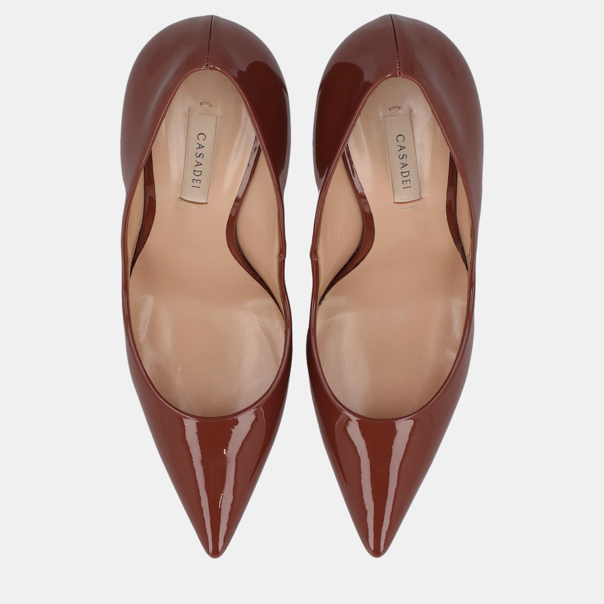 

Casadei Women's Leather Heels - Brown - EU