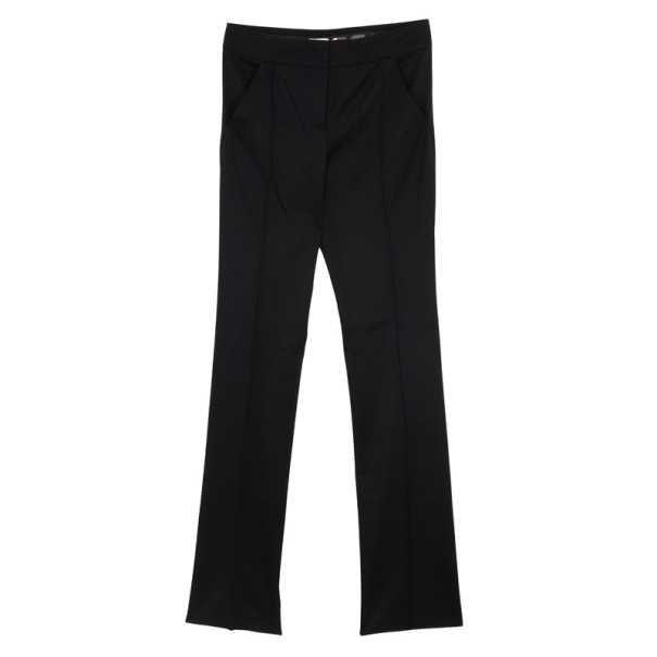 Pre Owned Celine Black Wool Trousers M