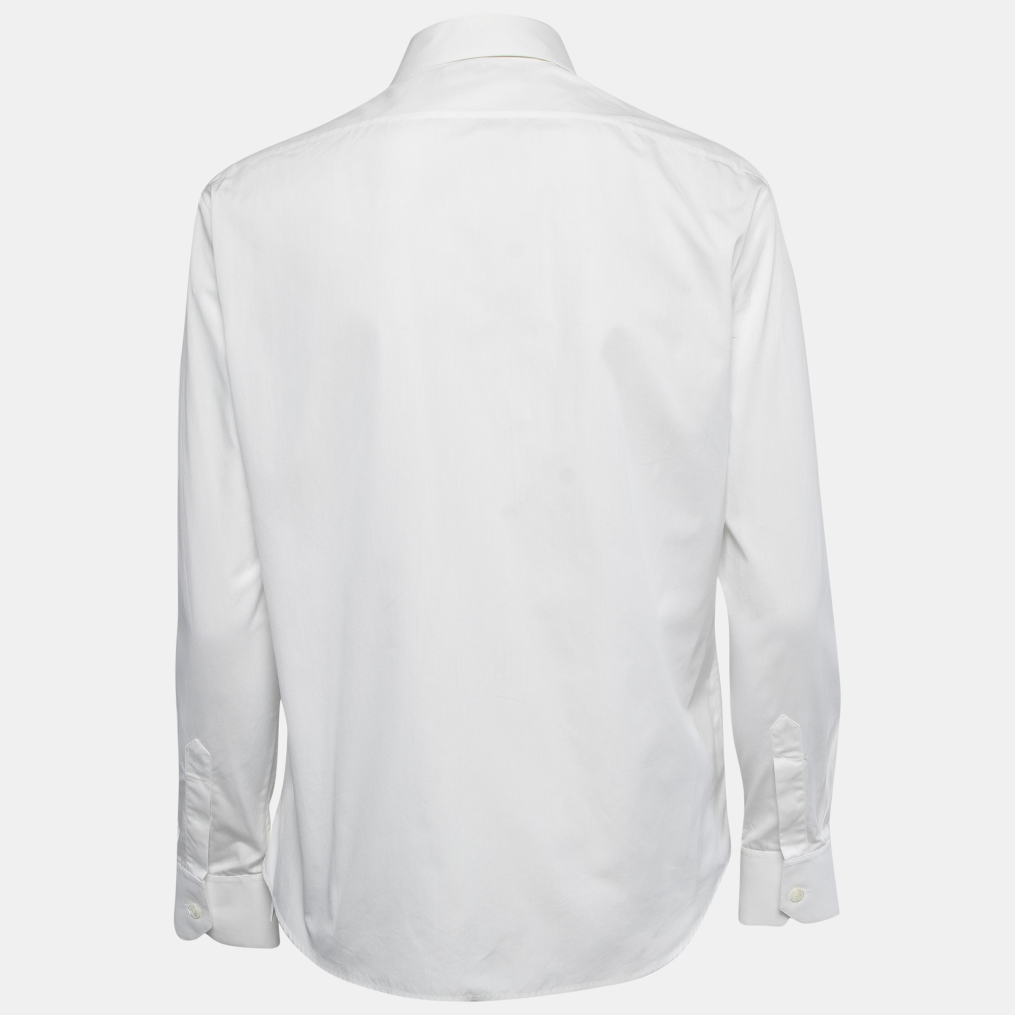 

Celine White Cotton Button Front Full Sleeve Shirt