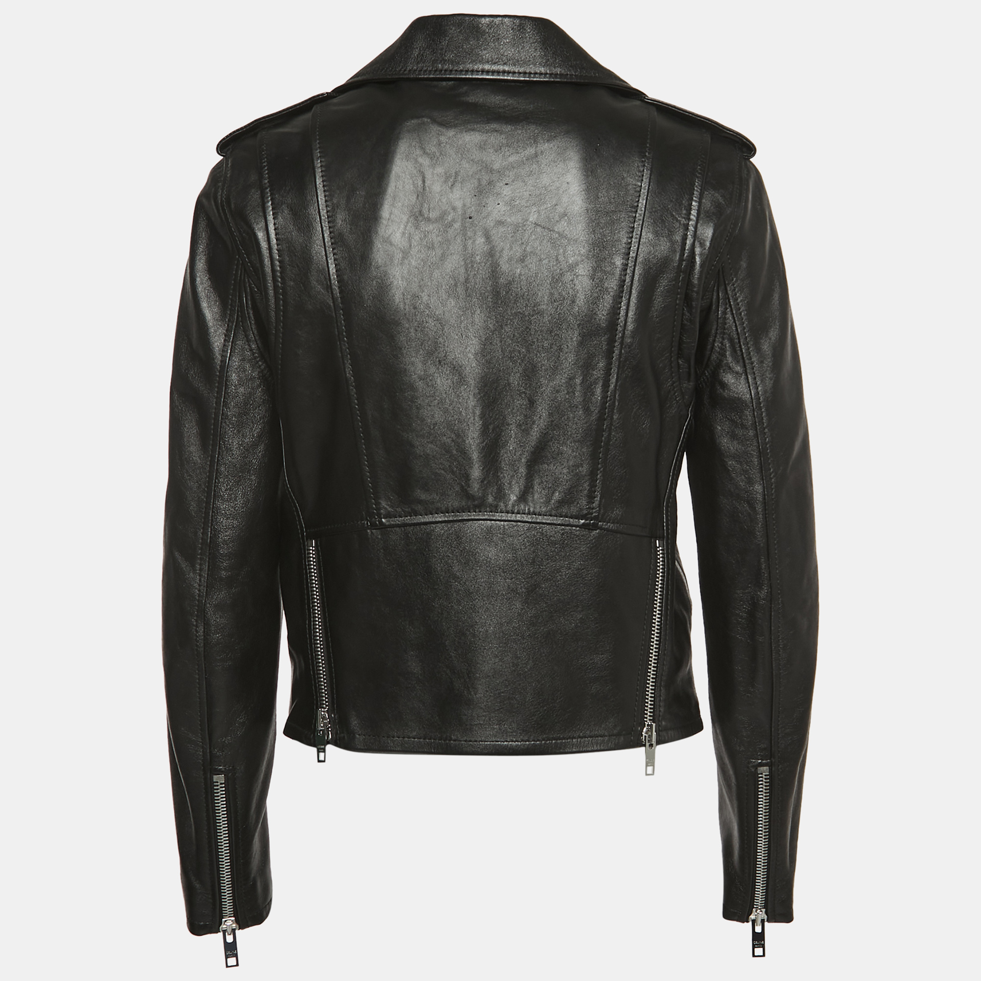 

Celine Black Leather Biker Jacket