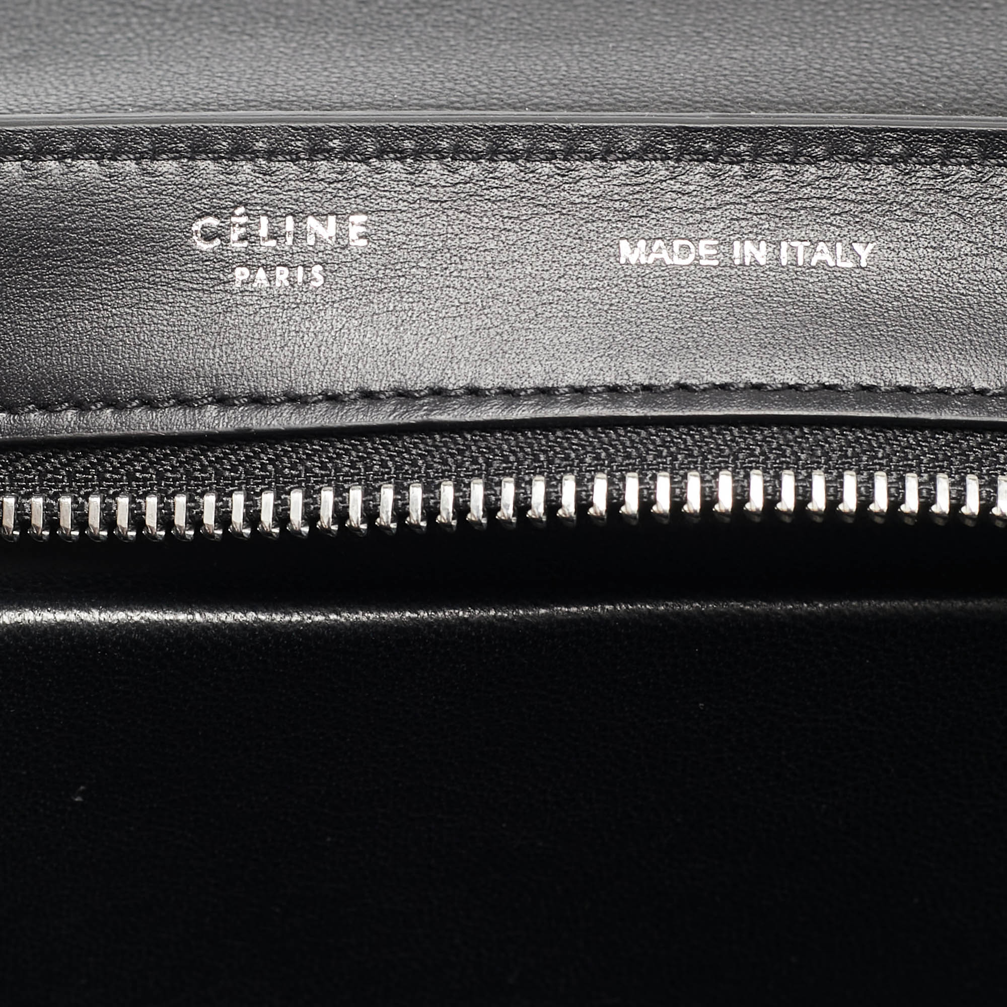 Celine Tricolor Leather and Suede Small Trapeze Top Handle Bag 