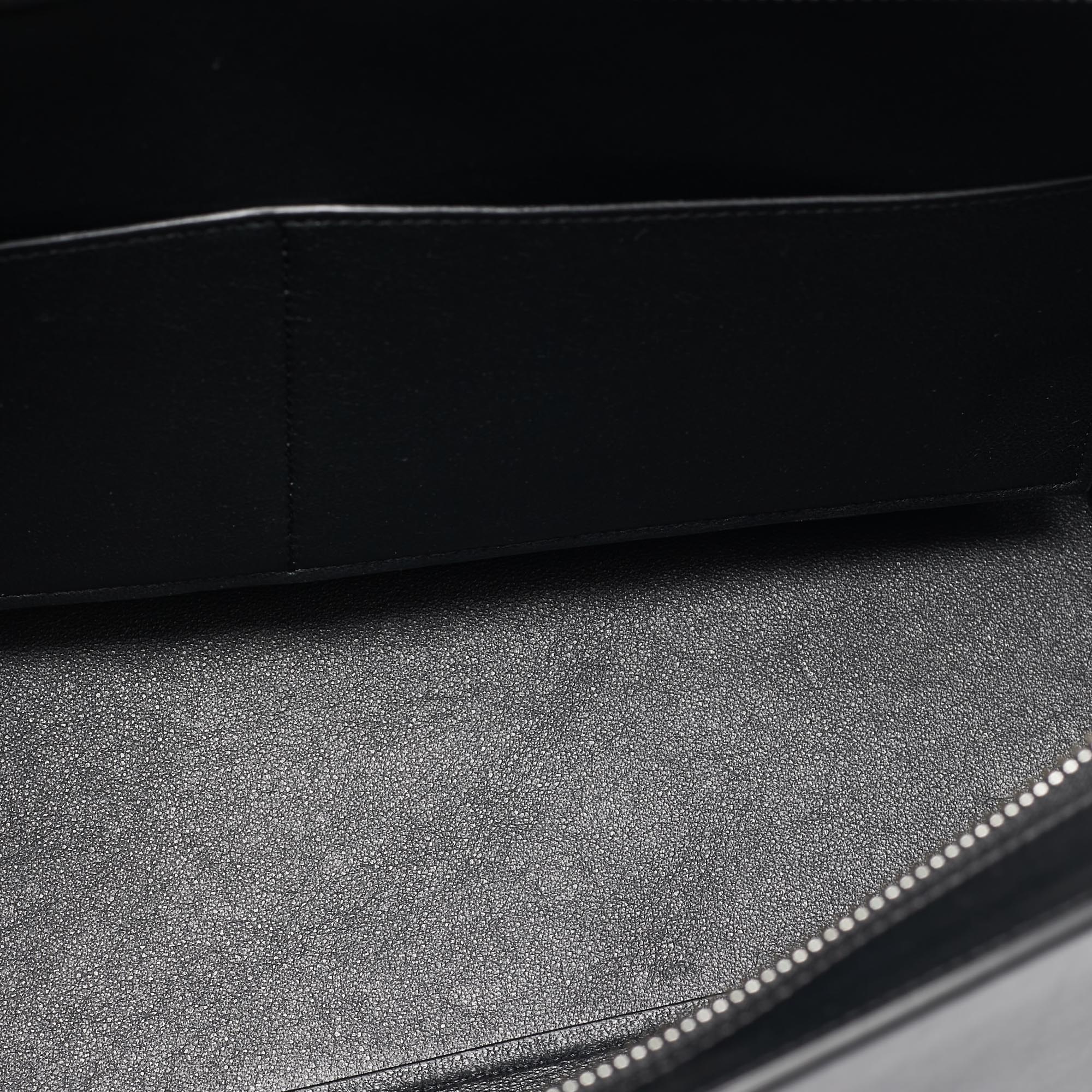 Celine Tricolor Leather and Suede Small Trapeze Top Handle Bag 