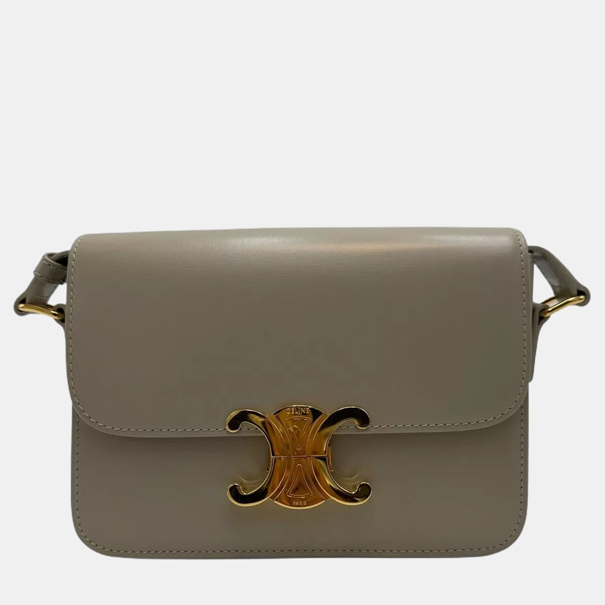 

Celine Triomphe Teen Light Beige Calfskin Shoulder Bag