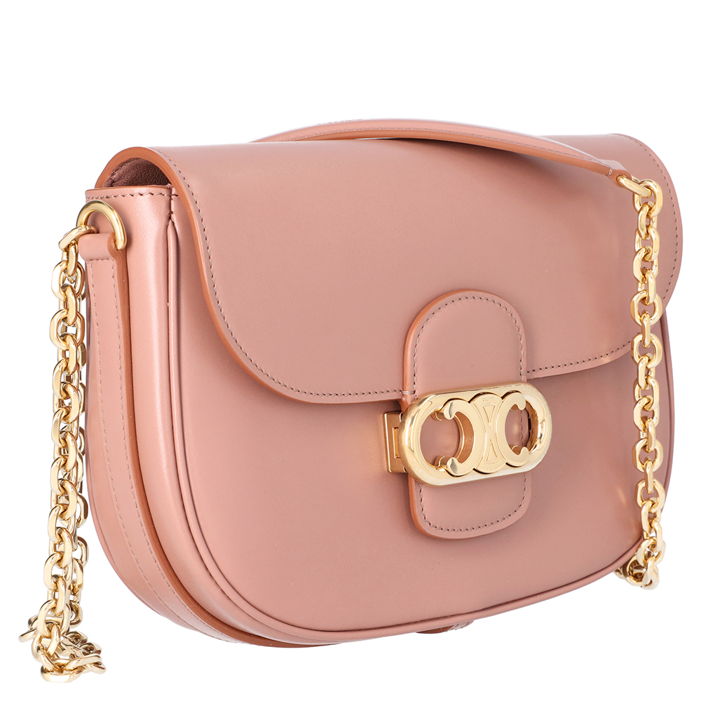 

Celine Pink Leather Medium Chaine Maillon Triomphe Bag