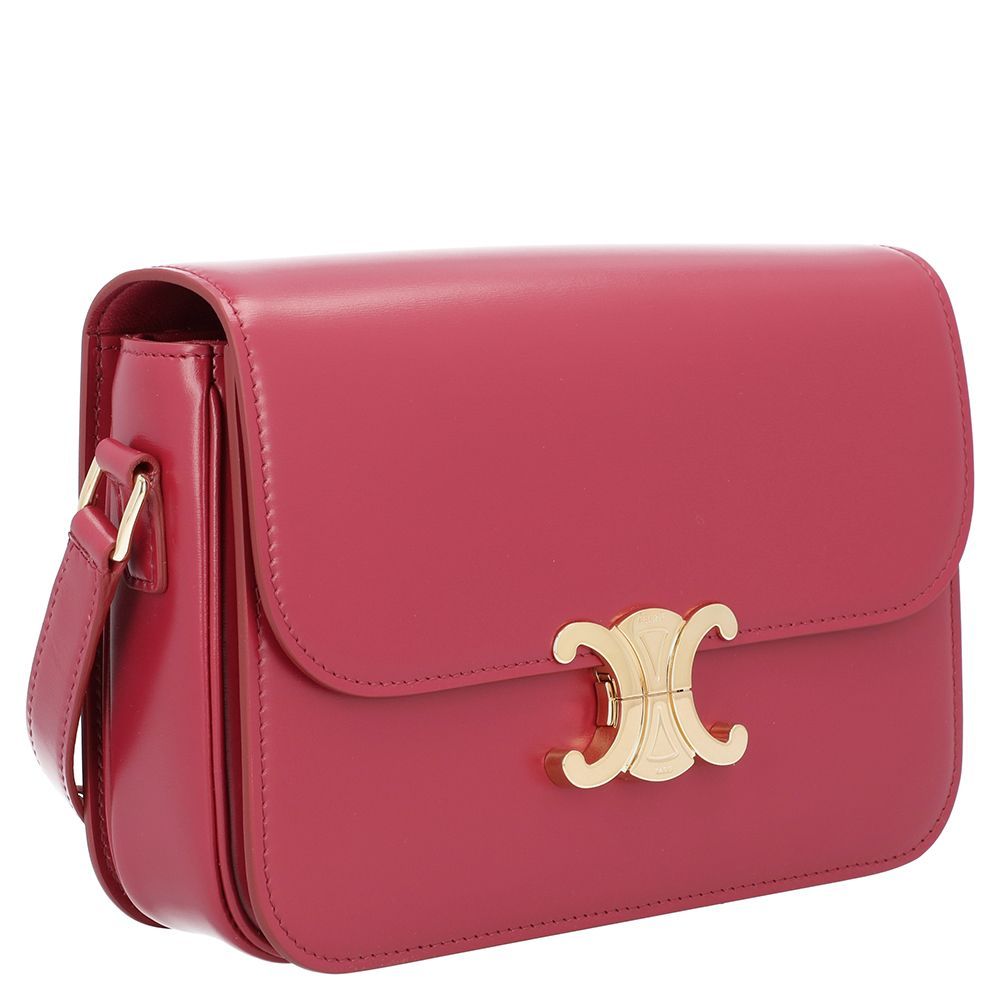 

Celine Red Leather Medium Triomphe Shoulder Bag