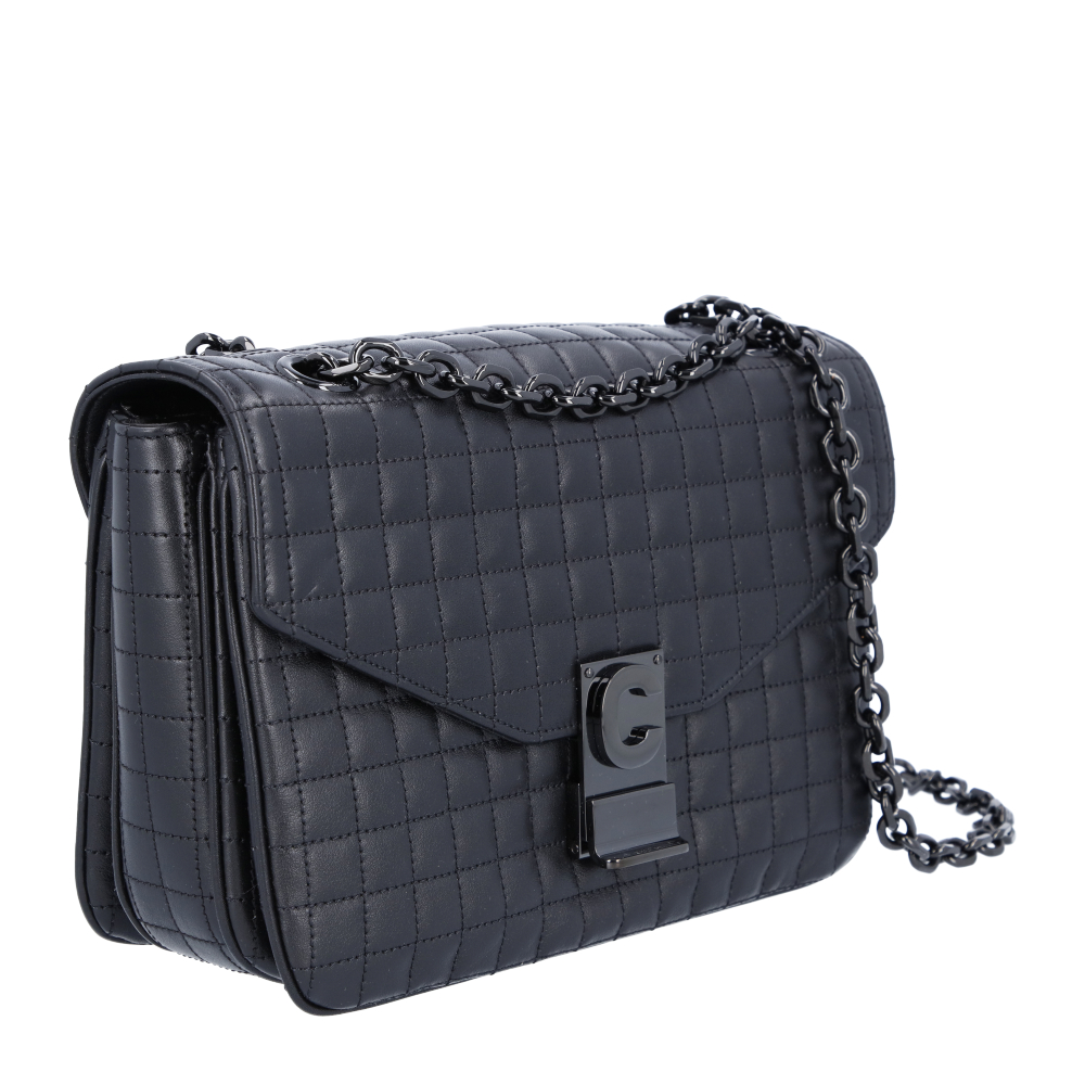 

Celine Black Quilted Leather Medium C Shoulder Bag