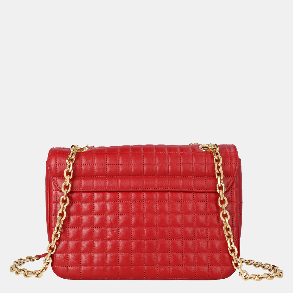 

Celine Red Quilted Leather Medium C Bag