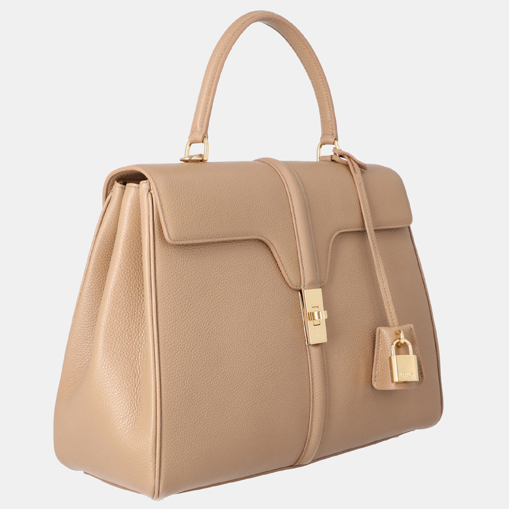 

Celine Beige Satinated Calfskin Leather Medium 16 Bag