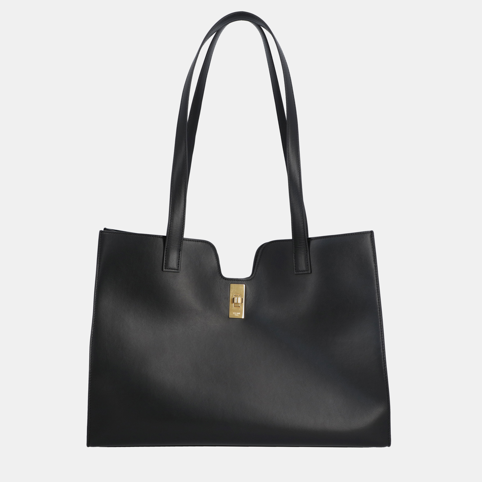 

Celine Black Calfskin Leather Smooth Cabas 16 Tote Bag