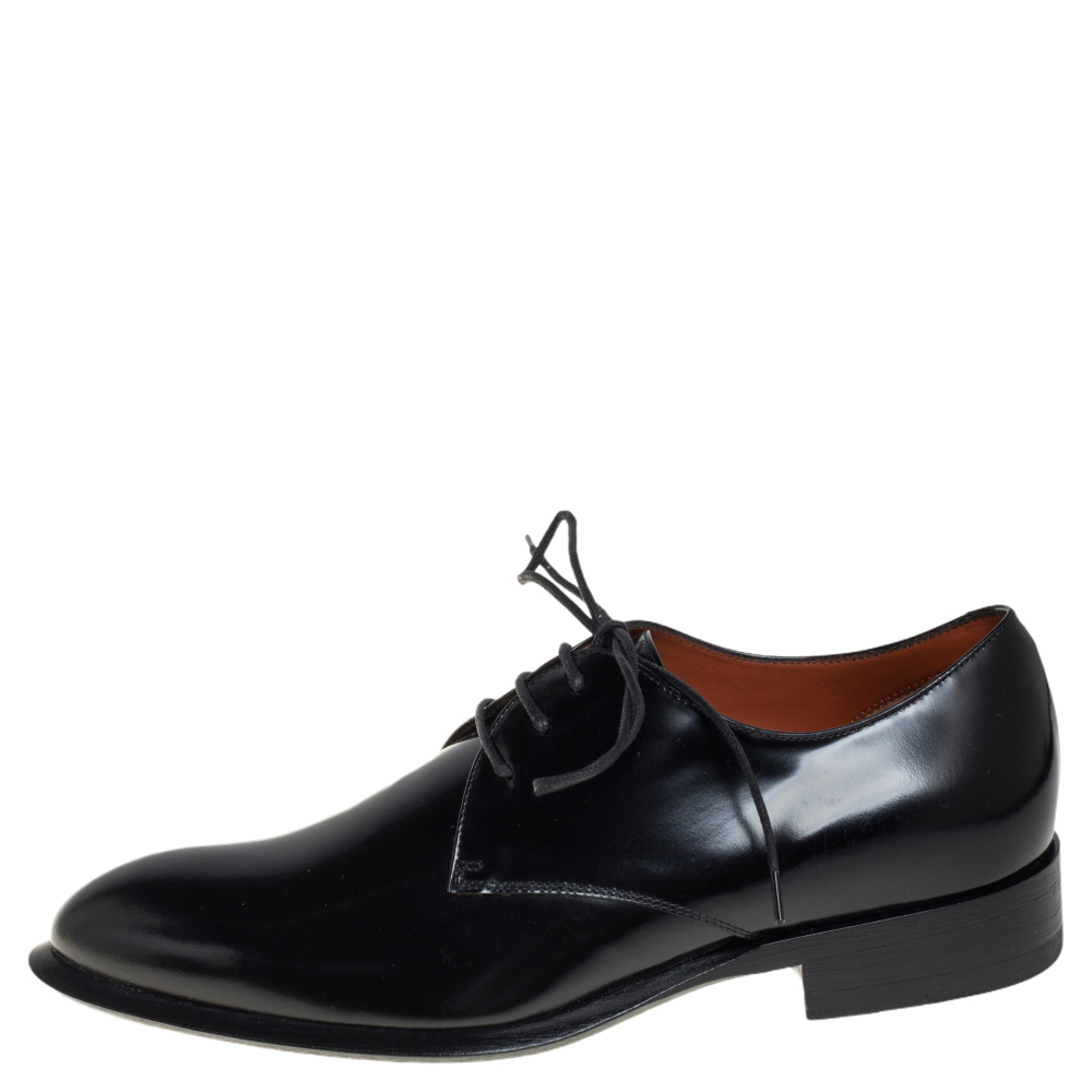

Celine Black Leather Lace Up Derby Size