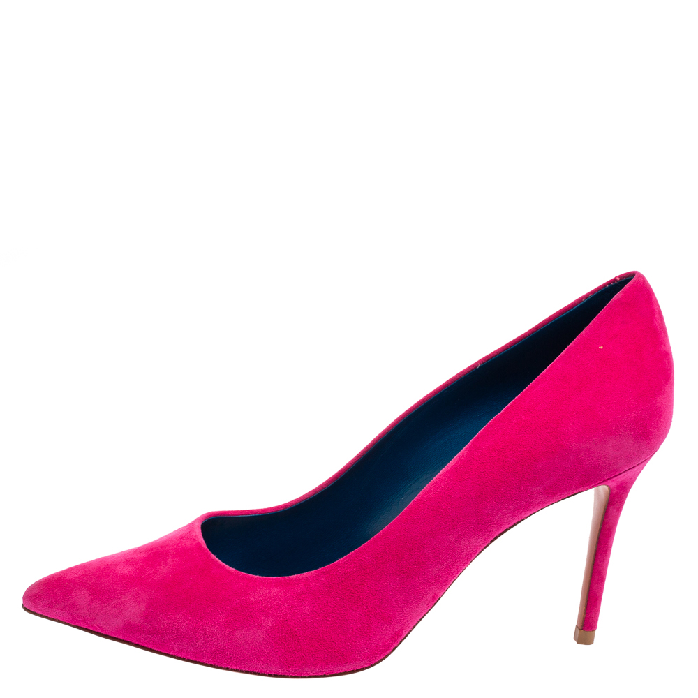

Celine Pink Suede Pointed Toe Pumps Size