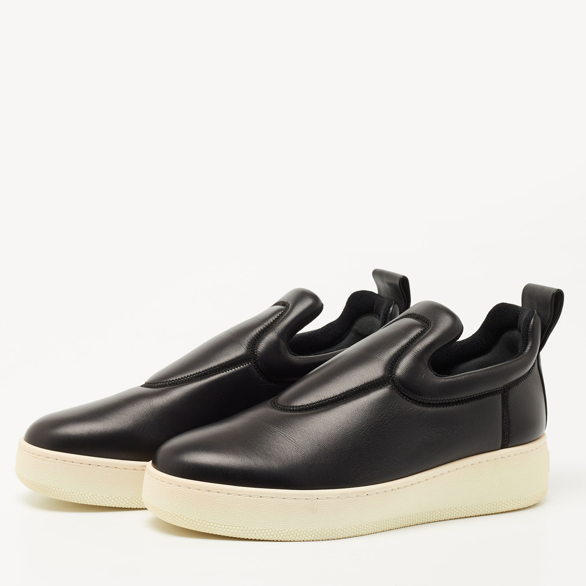 

Celine Black Leather Slip On Sneakers Size