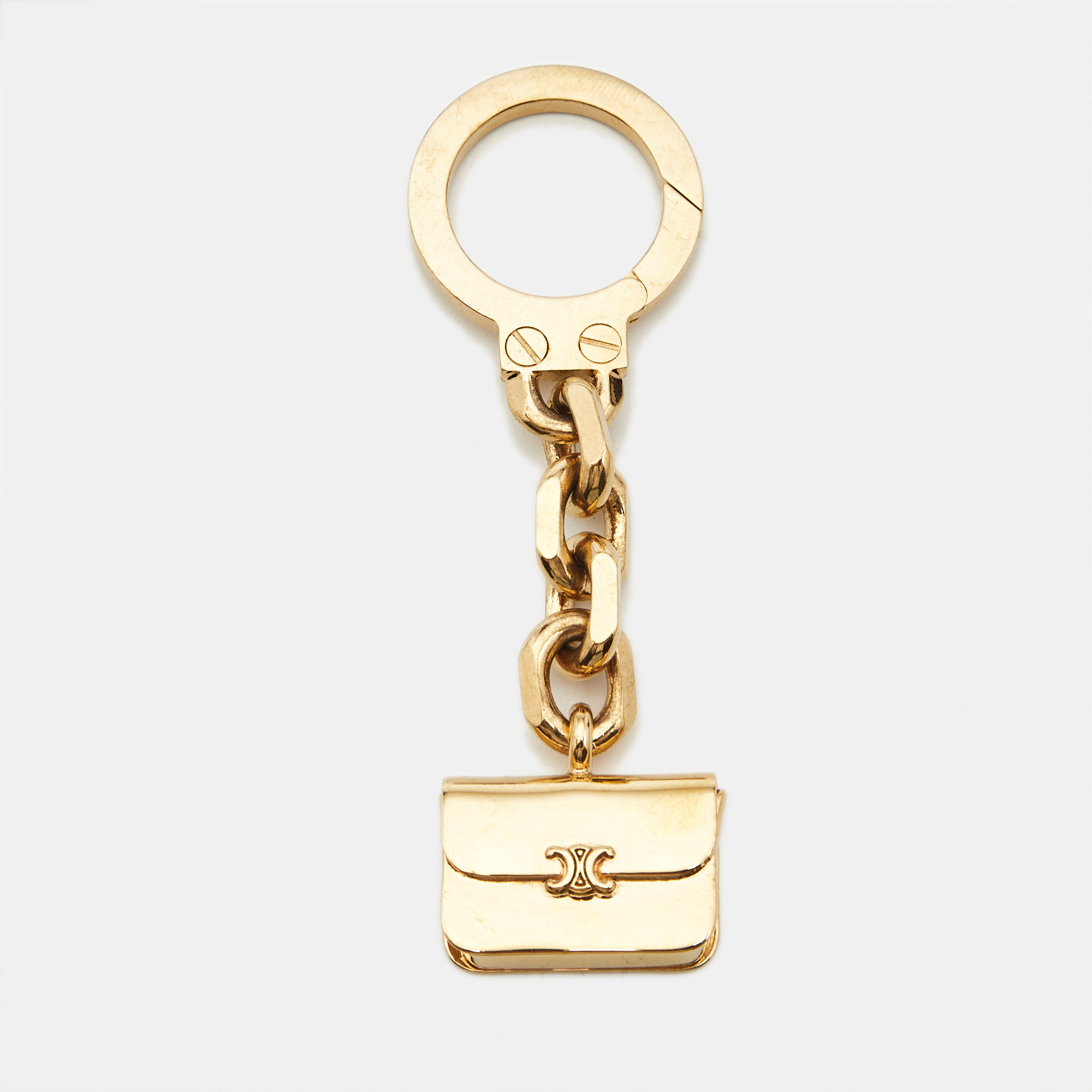 

Celine Gold Tone Metal Triomphe Bag Charm