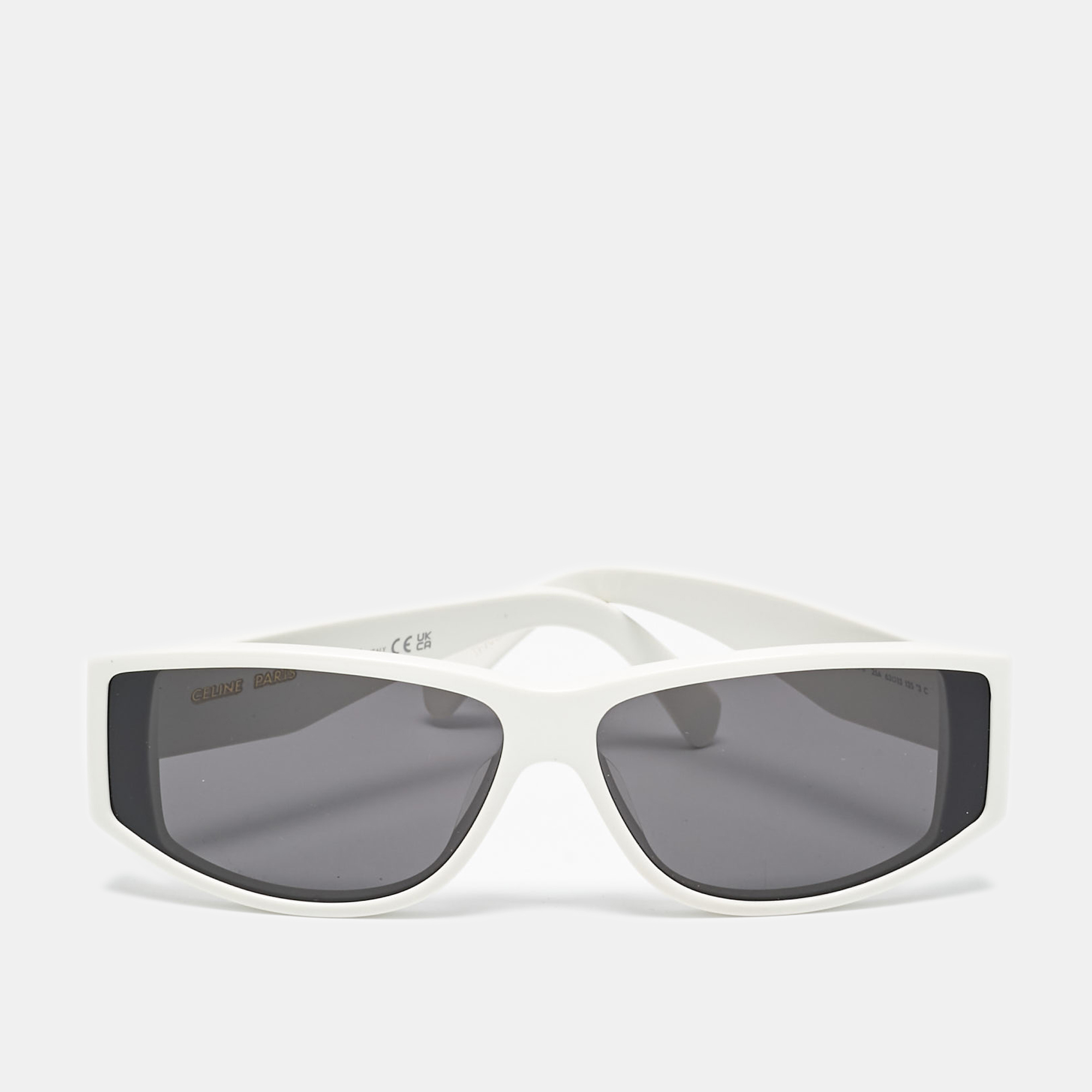

Celine White/Brown CL40227U Triomphe Rectangle Sunglasses
