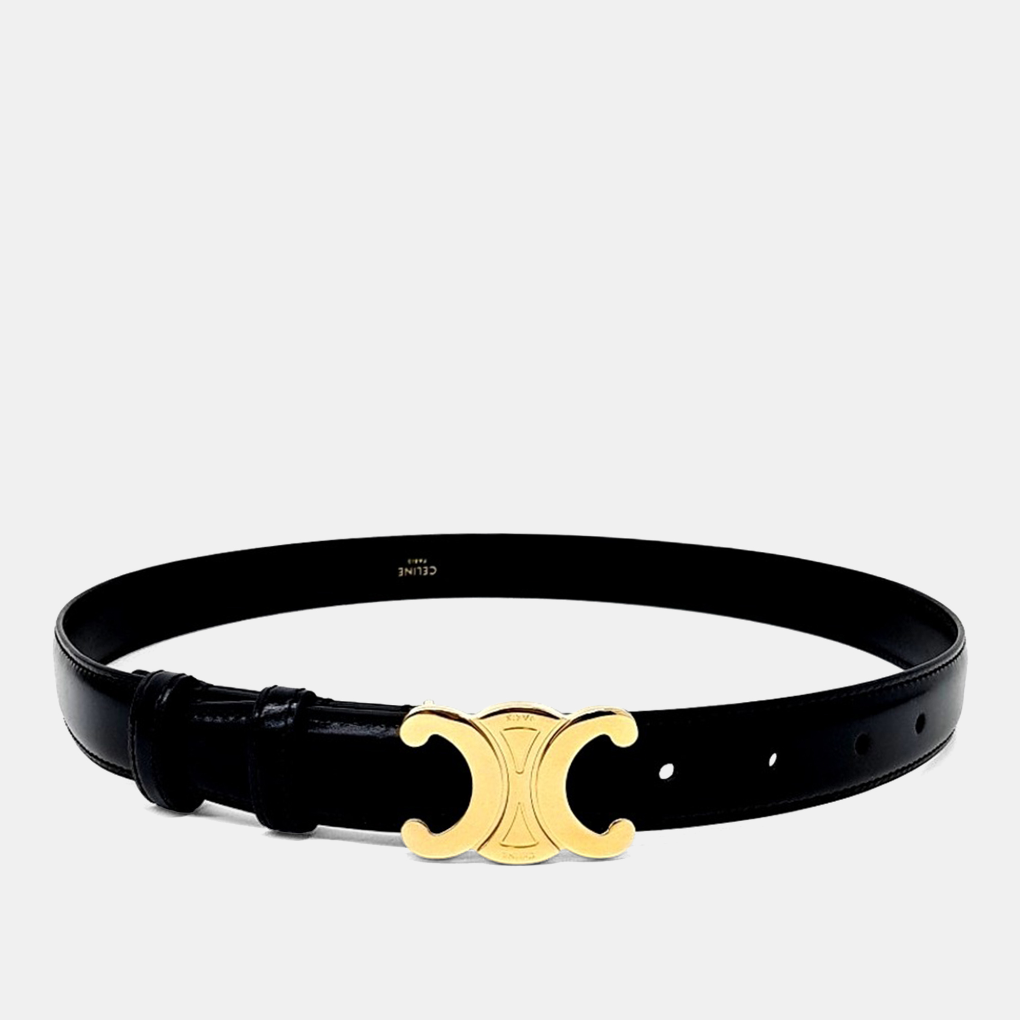 

Celine Triumph Leather Belt, Black
