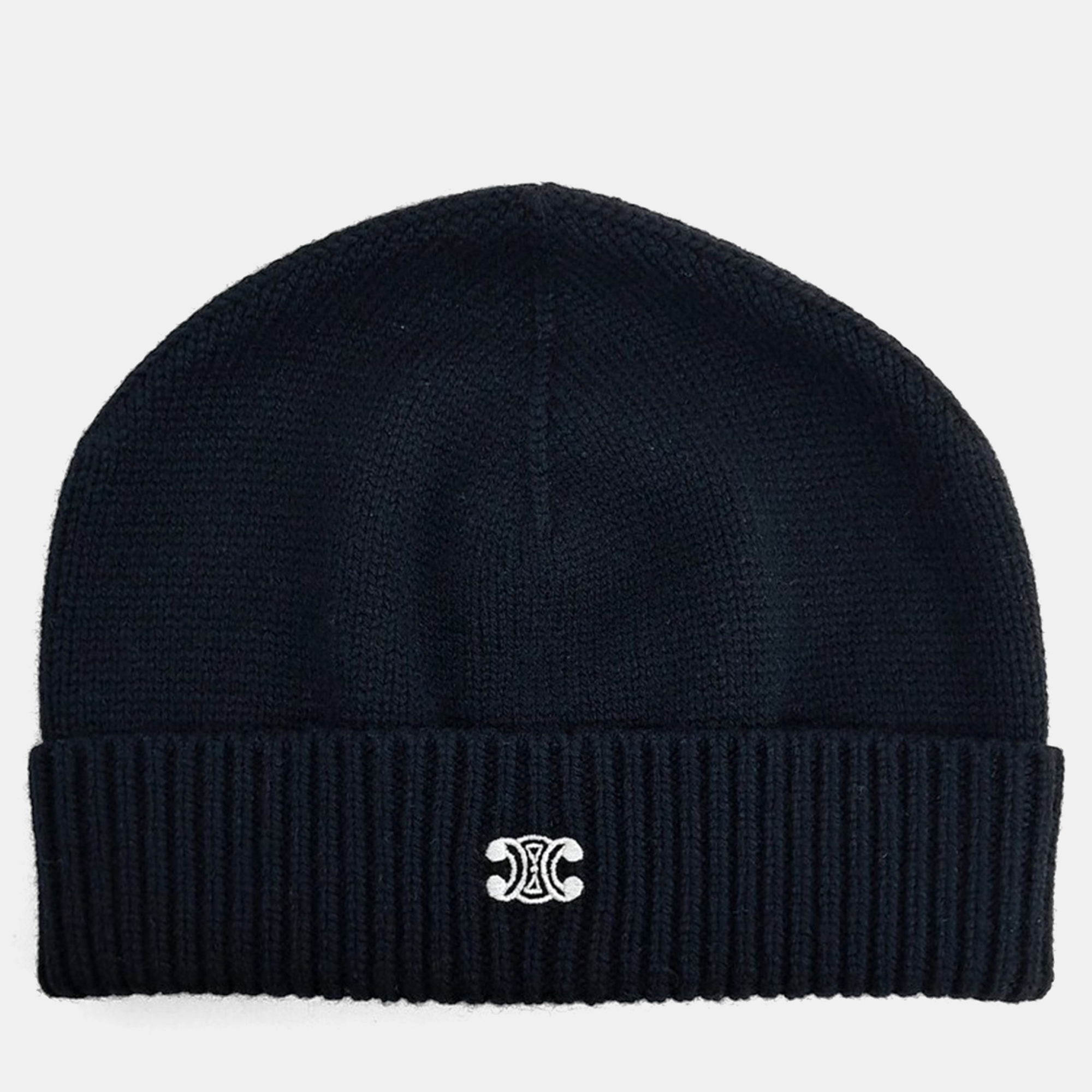 Pre-owned Celine Wool Black Beanie