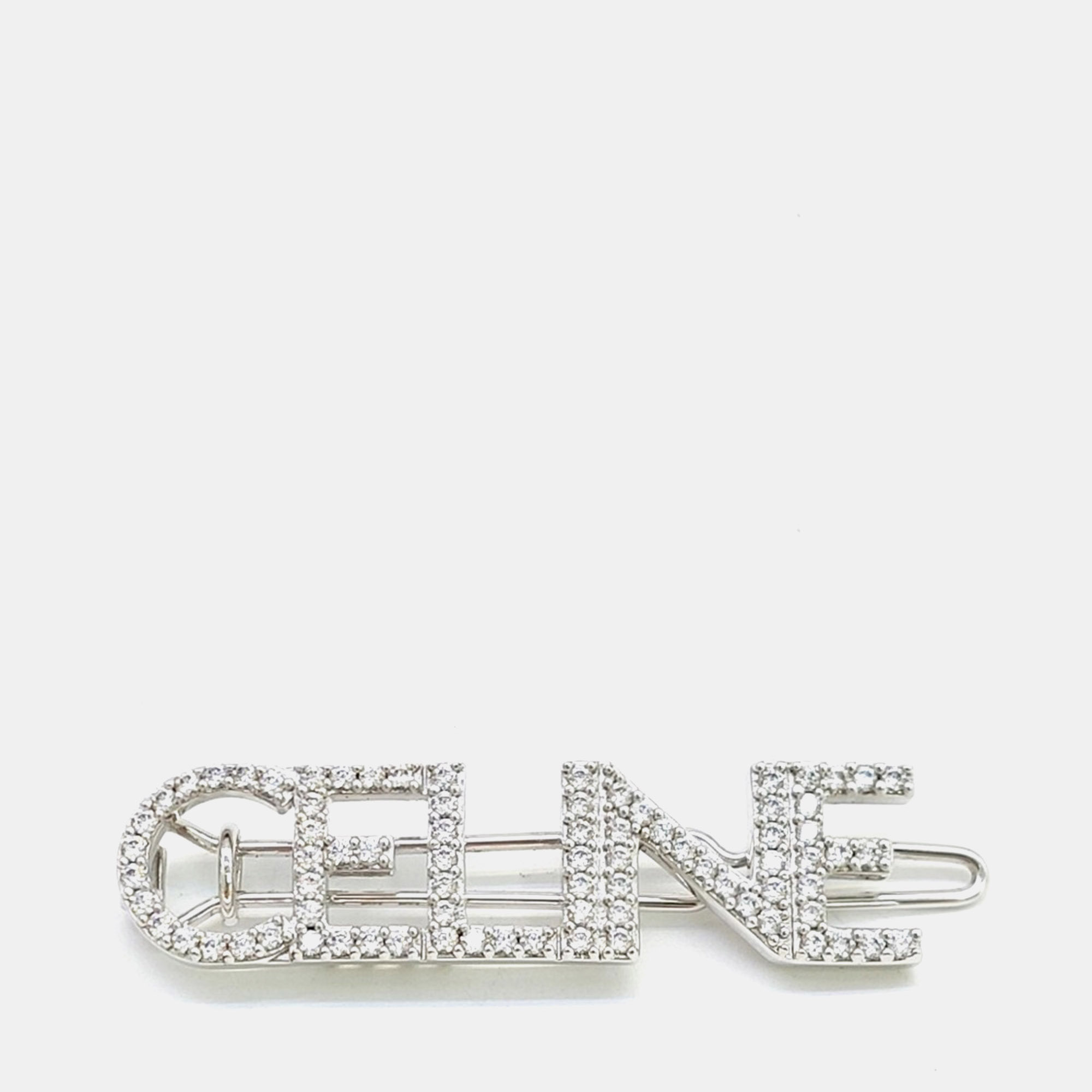 

Celine Silver Plated Metal hairpin, Multicolor