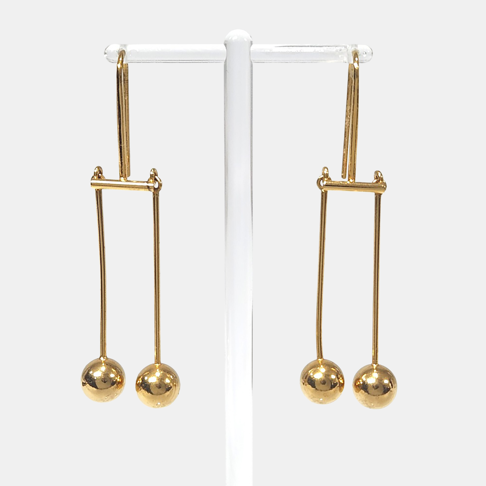 

Celine Gold Tone Metal Drop Earrings