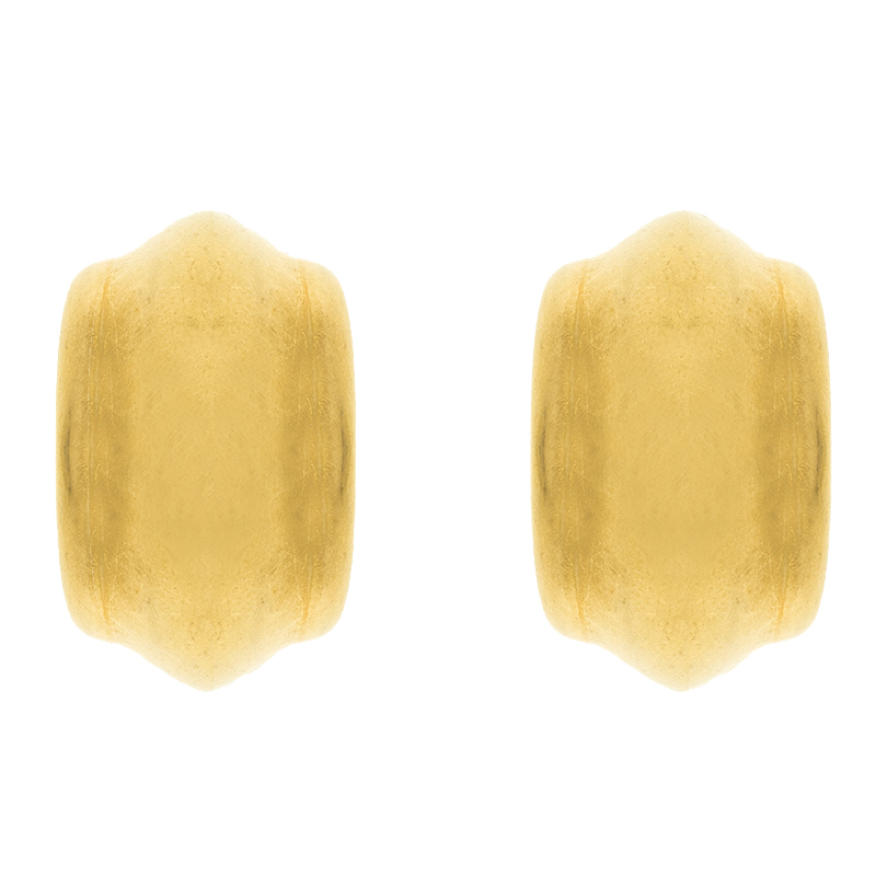 Pre Owned Celine Vermeil Gold Tone Hoop Earrings