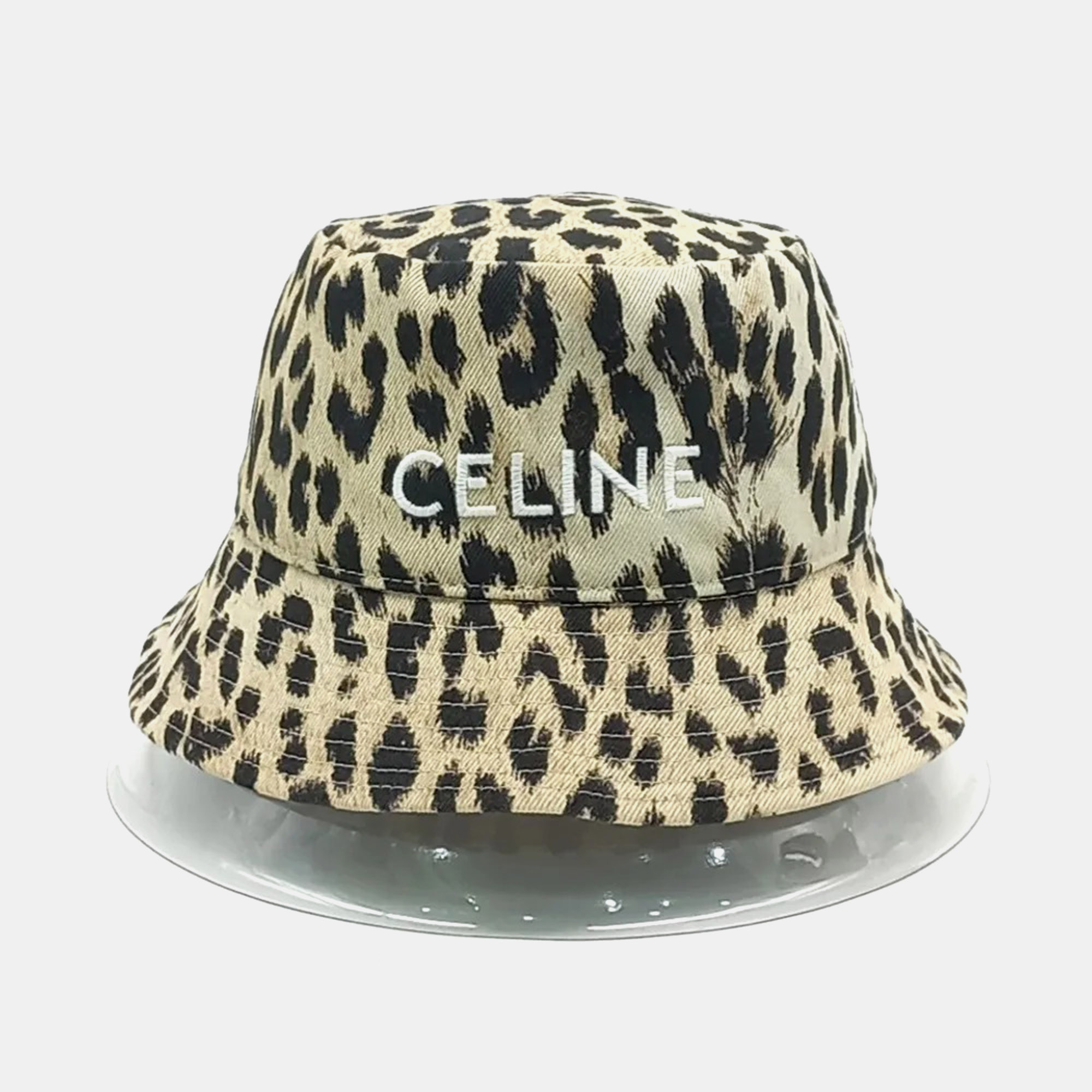 

Celine Cotton Leopard Bucket Hat, Multicolor