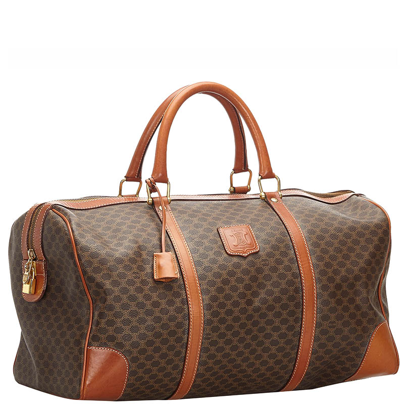 

Celine Brown/Light Brown Macadam Canvas Travel Bag