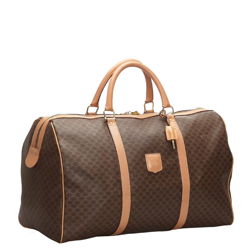 

Celine Brown Macadam Canvas Travel Bag