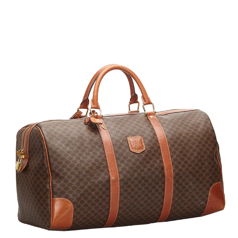 

Celine Brown Macadam Canvas Travel Bag