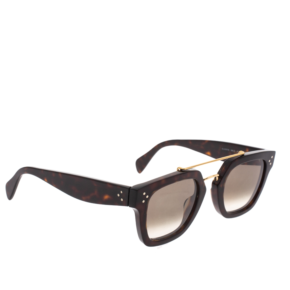 Celine Dark Brown Gradient CL41077/S Double Bridge Sunglasses