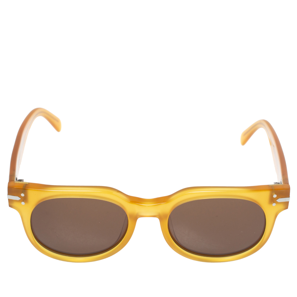 

Céline Honey Gold/ Brown CL 41080/S Frida Round Sunglasses