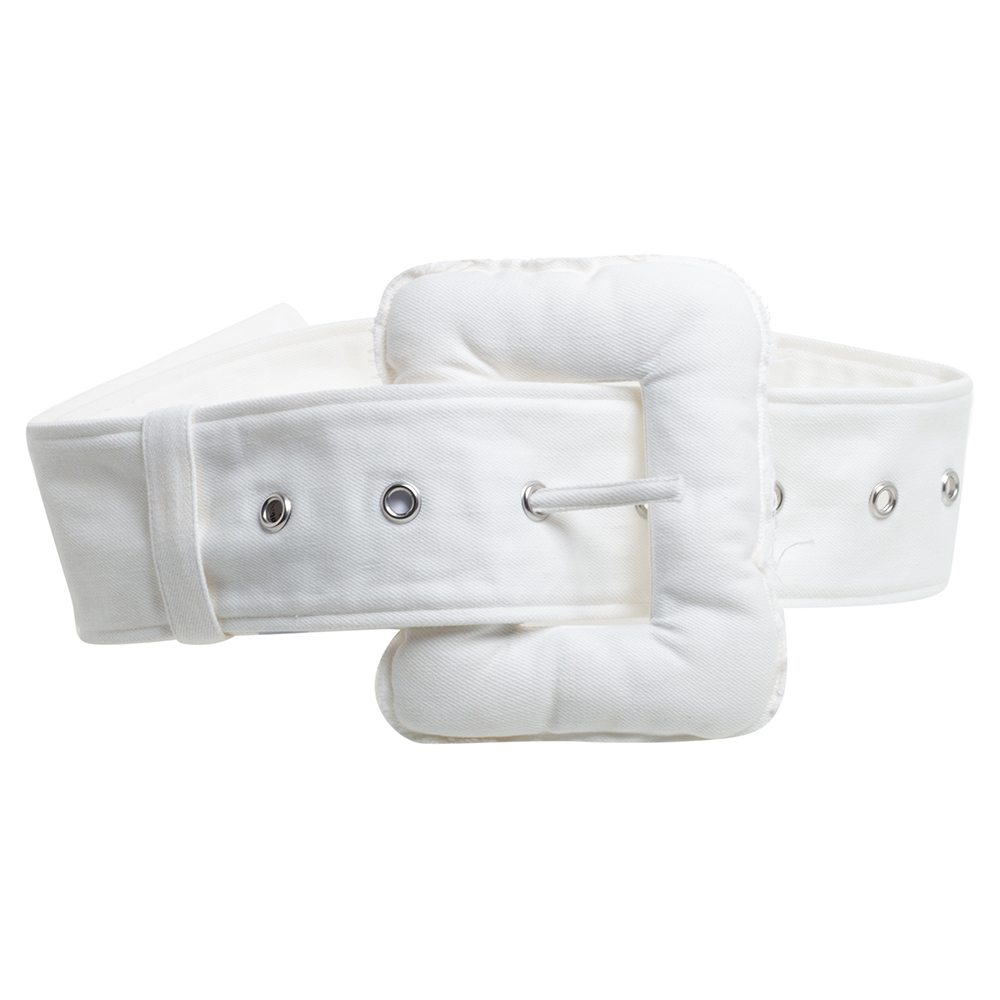 Céline White Denim Oversized Belt S