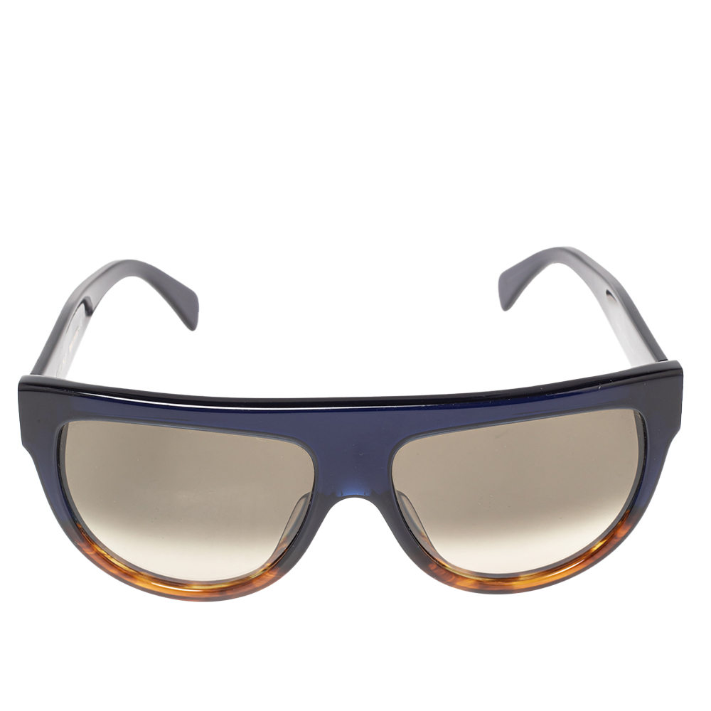 

Celine Two Tone/ Grey Gradient CL 41026 Rectangle Sunglasses, Navy blue