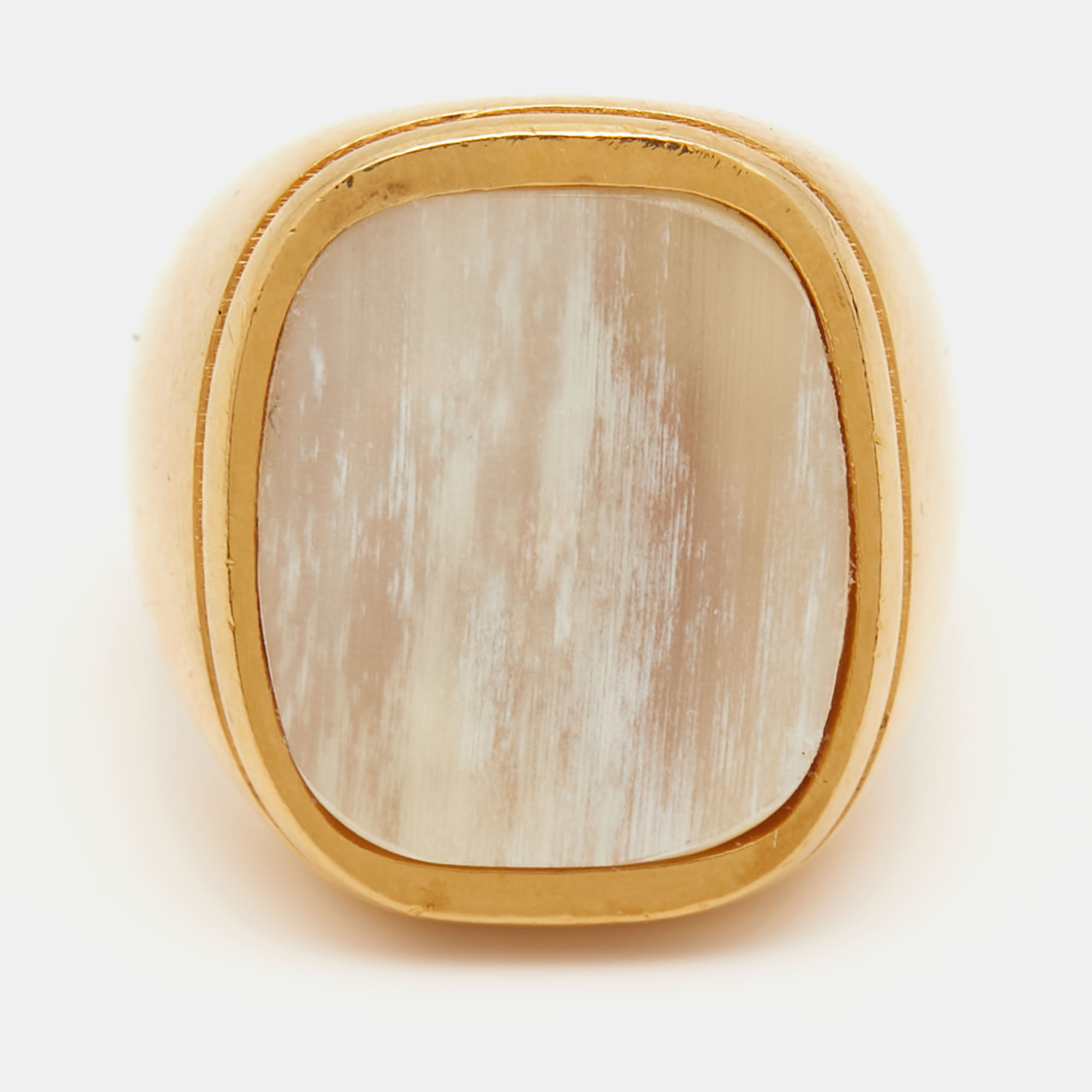 

Celine Acetate Gold Plated Sterling Silver Ring Size