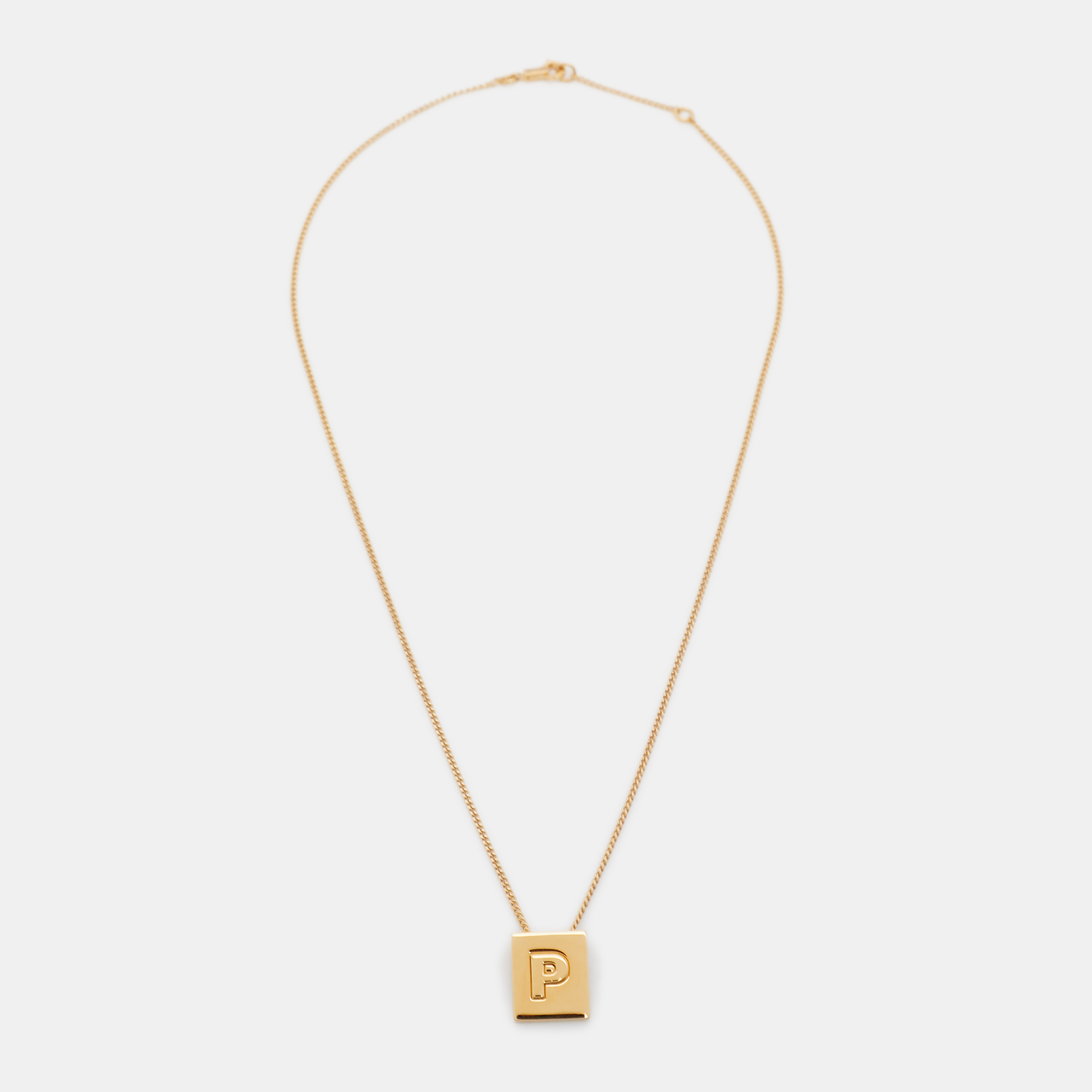 

Céline Gold Tone Alphabet "P" Pendant Necklace