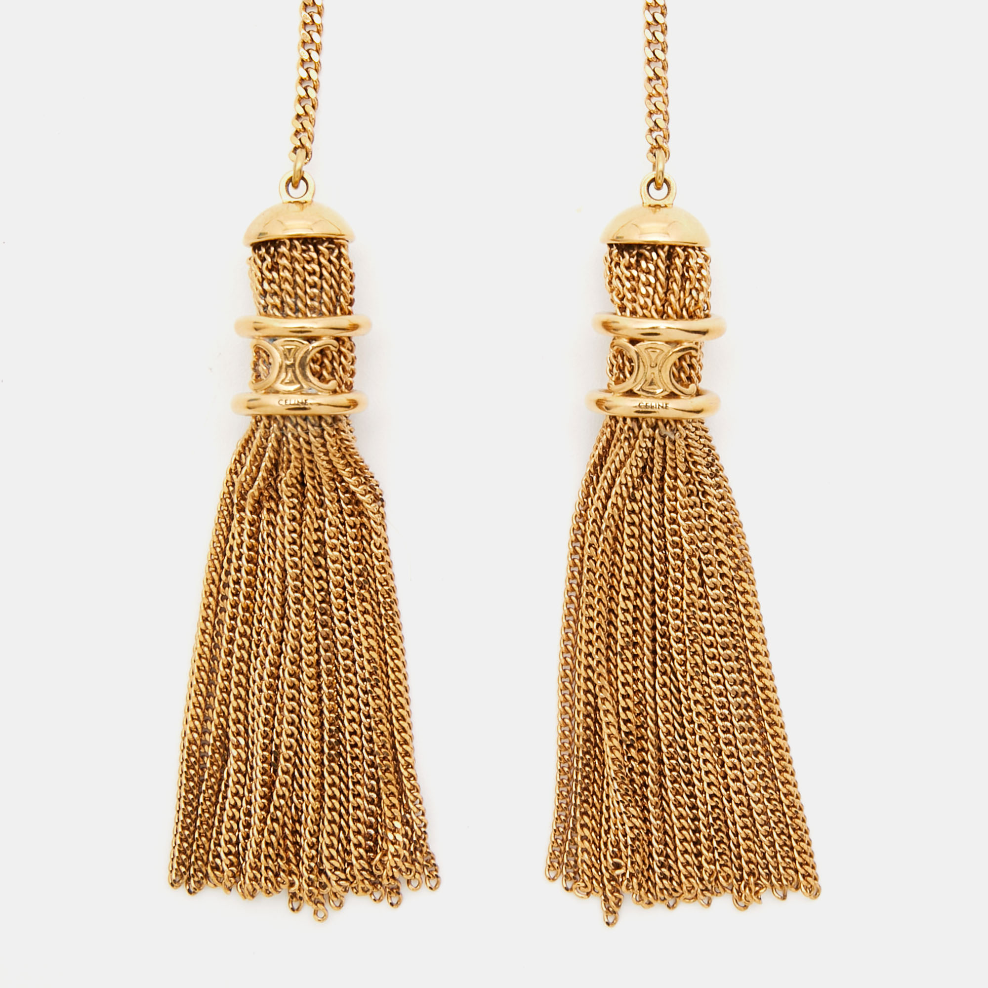 

Celine Maillon Triomphe Pompoms Gold Tone Necklace