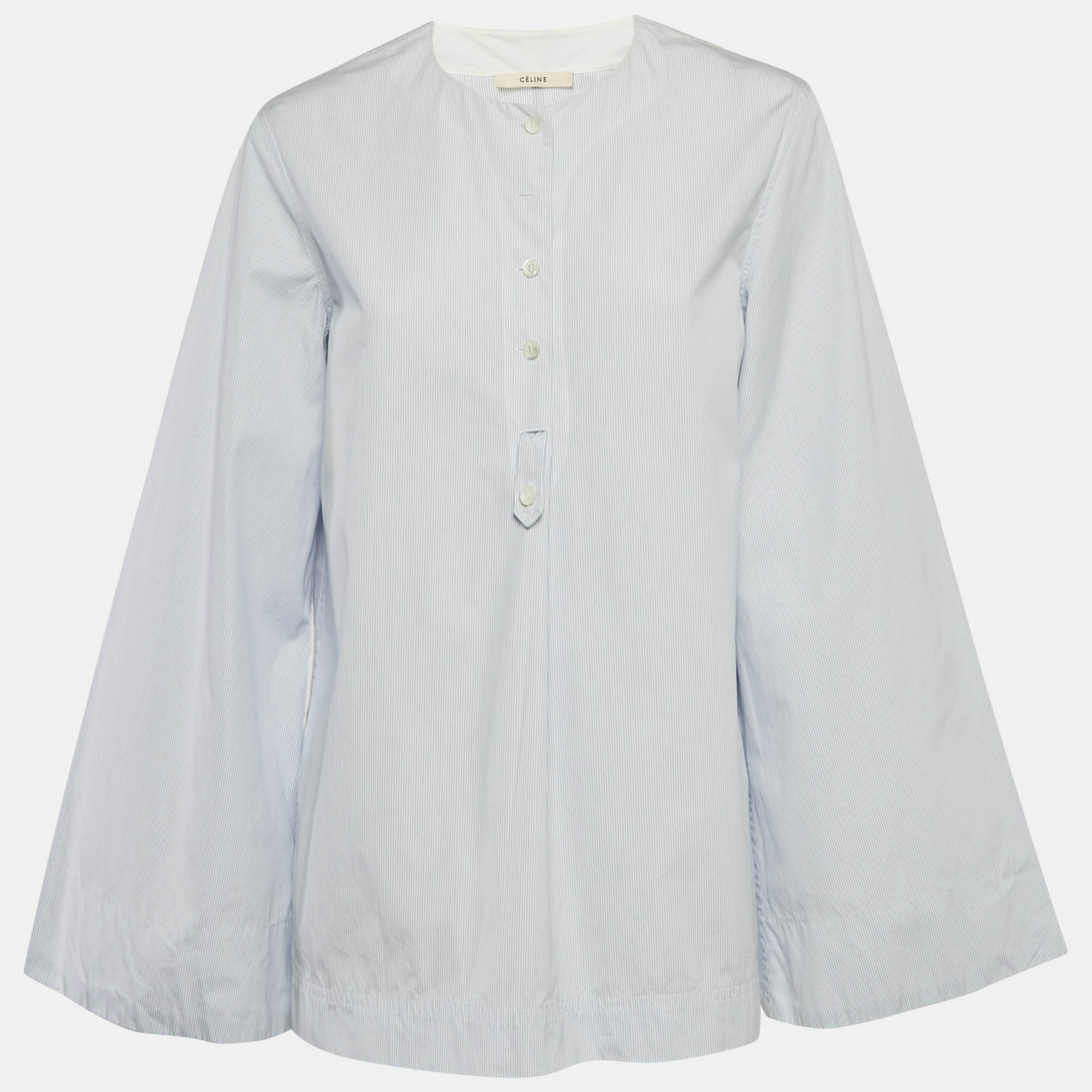 

Celine Blue Striped Cotton Long Sleeve Top M