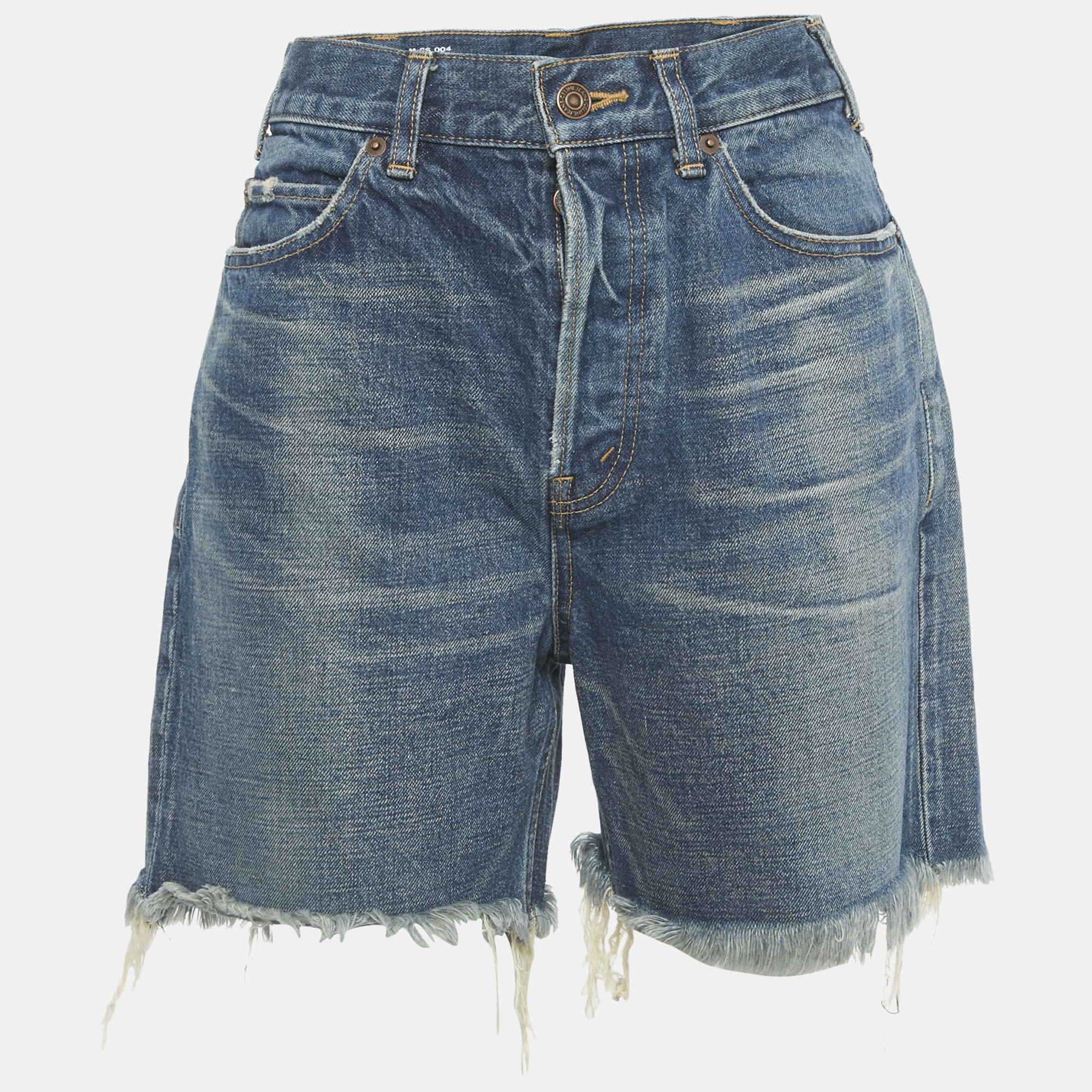 Pre-owned Celine Blue Denim Shorts M