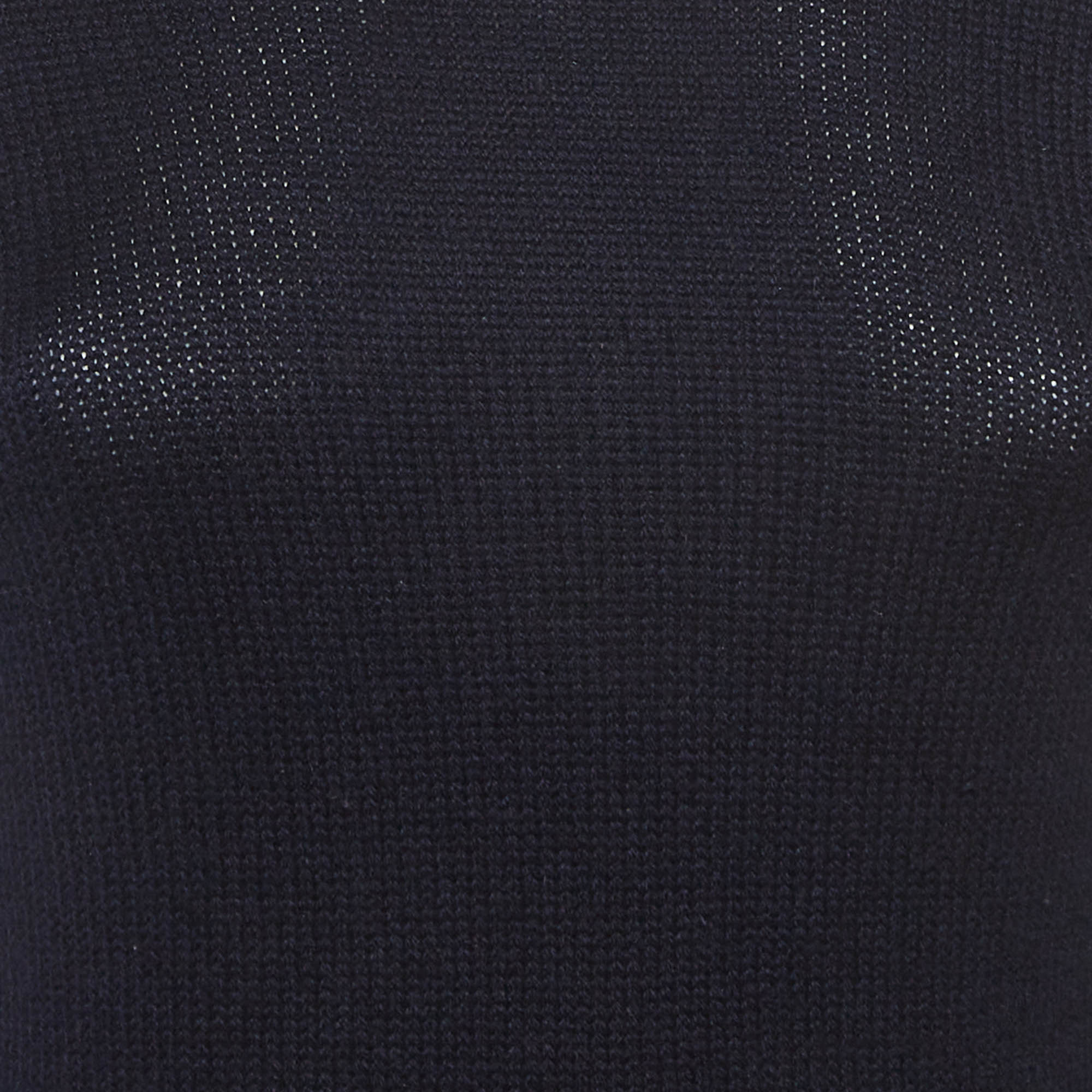 Pre-owned Celine Blue Rib Knit Turtle Neck Sweater M
