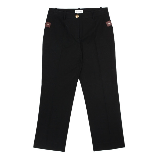 Pre Owned Celine Black Cropped Trousers M