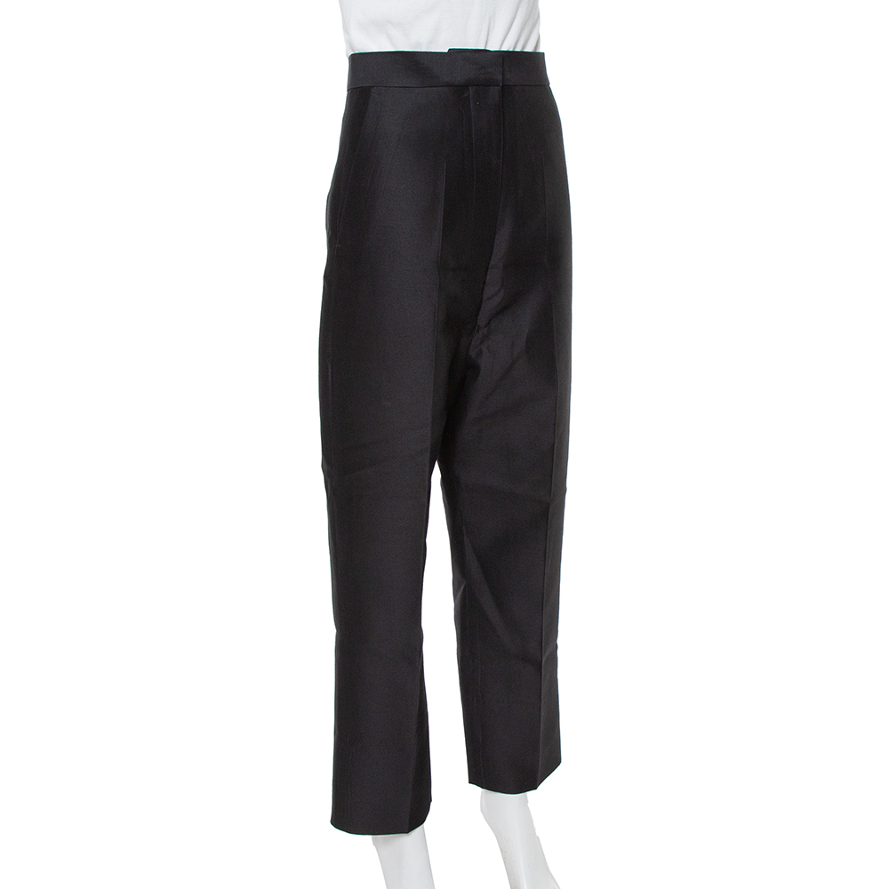 

Celine Black Wool & Silk High Waist Tapered Trousers