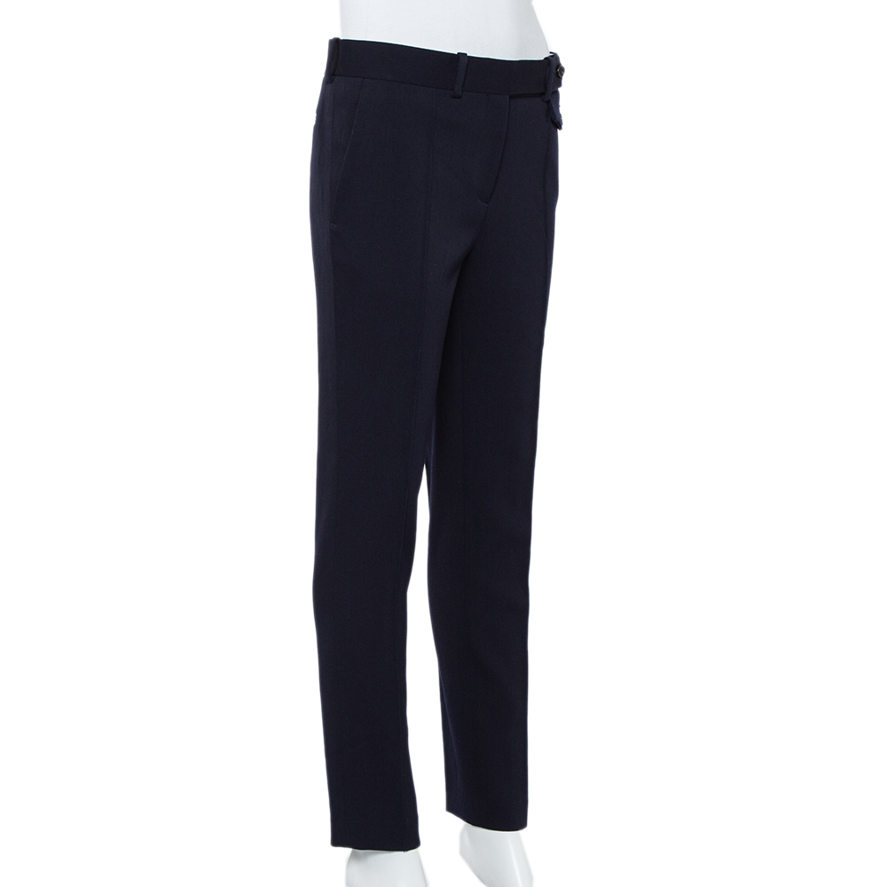 

Celine Navy Blue Wool Tapered Leg Pants