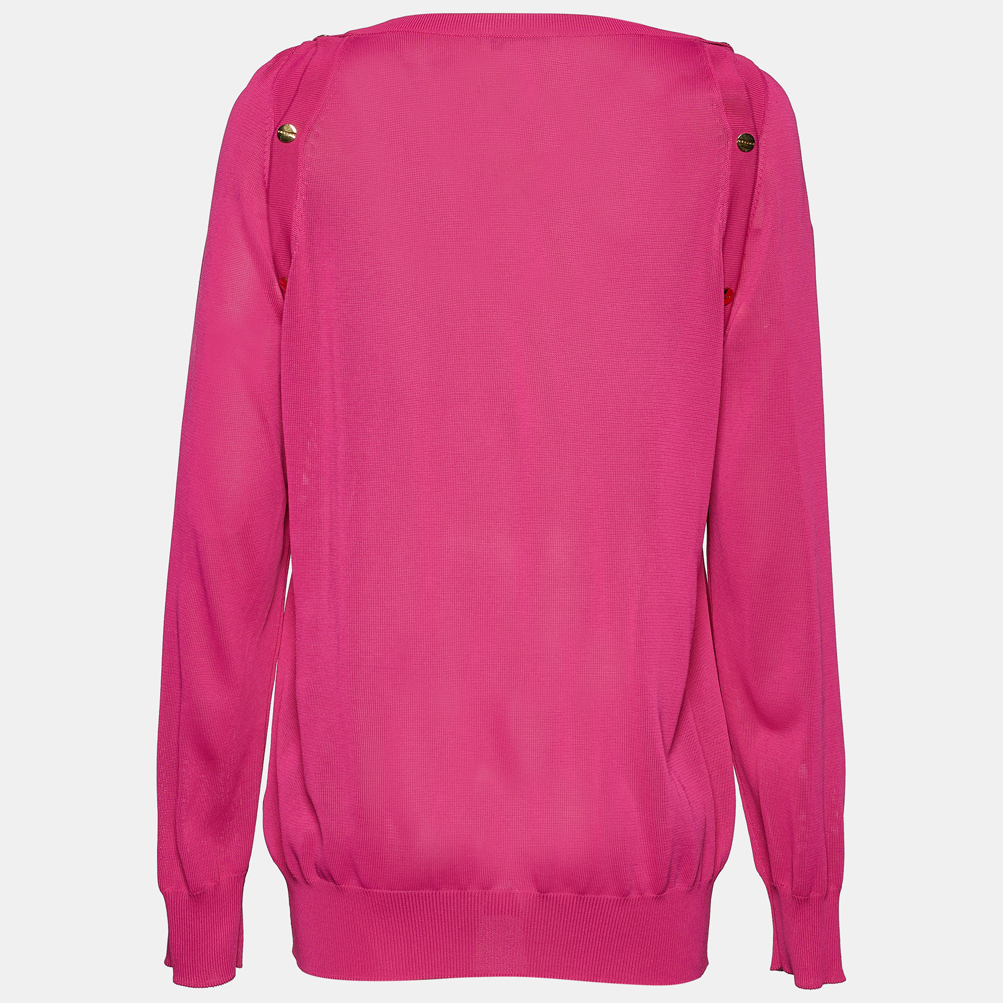 

Celine Pink Knit Detachable Sleeve Detail Jumper