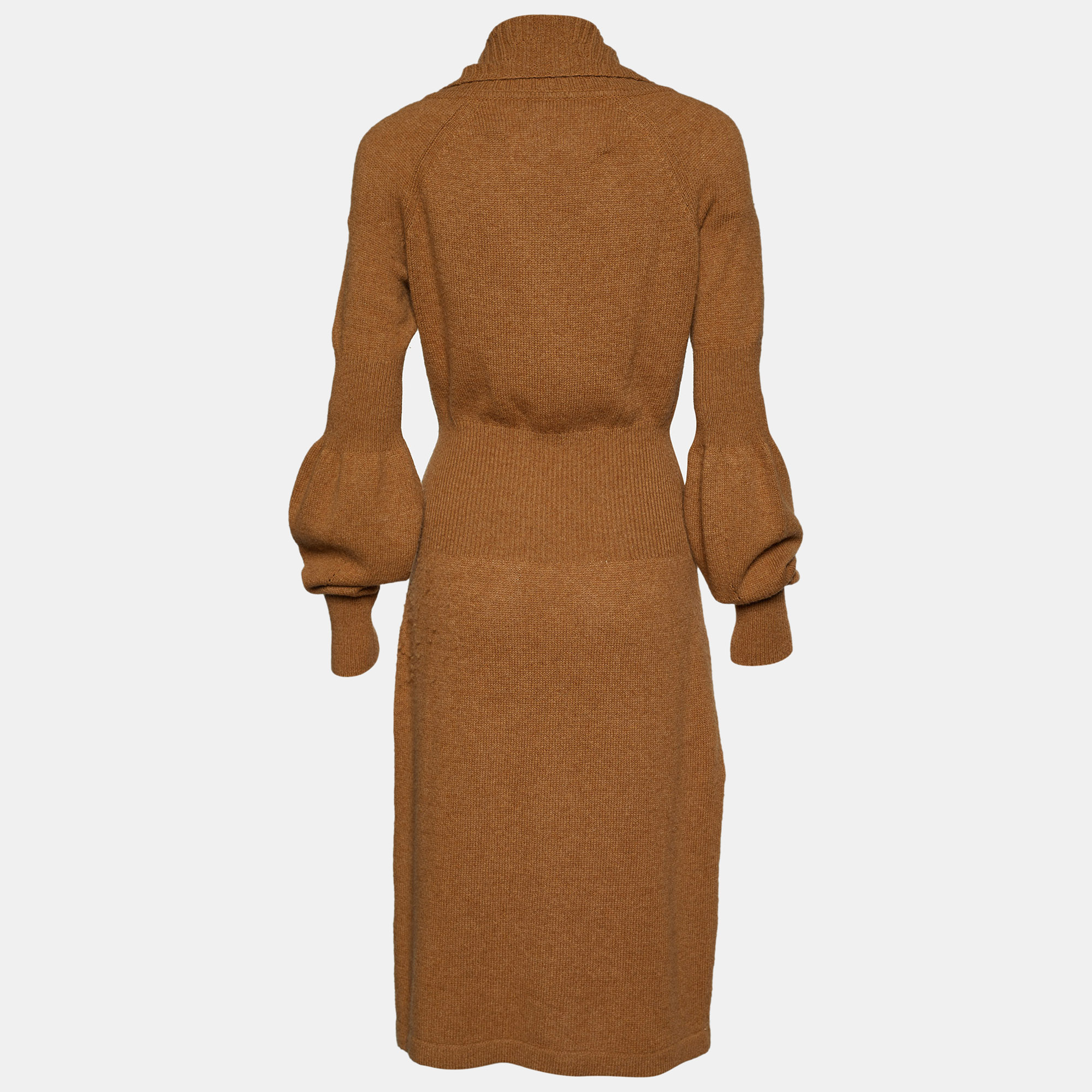 

Celine Brown Camel Sweater Midi Dress