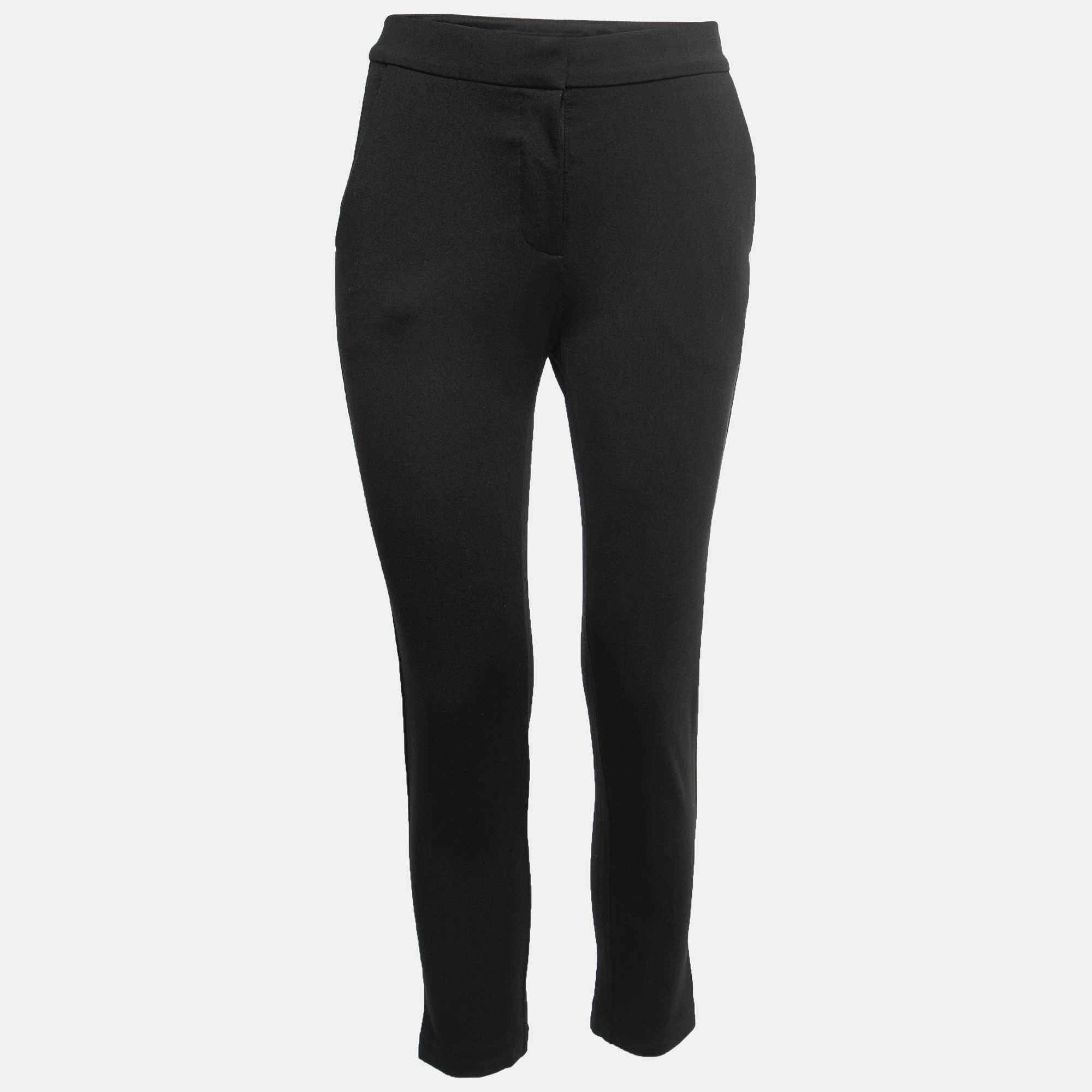 Pre Owned Celine Black Stretch Knit Tailored Trousers S