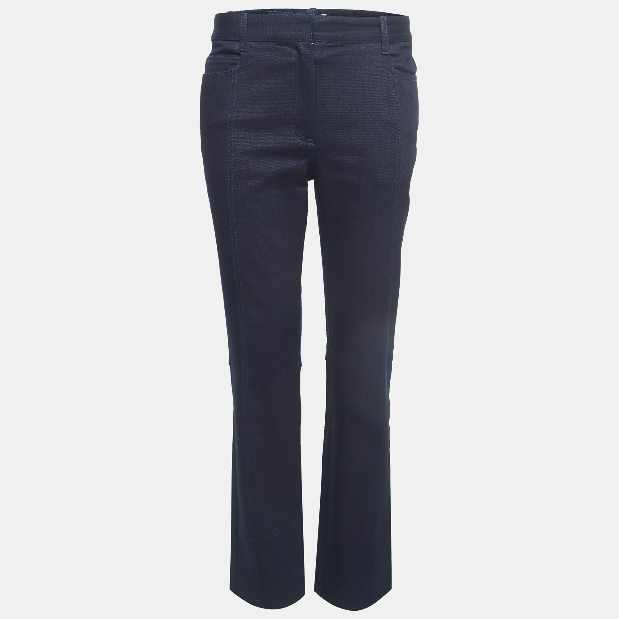 Pre-owned Celine Navy Blue Denim Straight Leg Jeans M Waist 30''