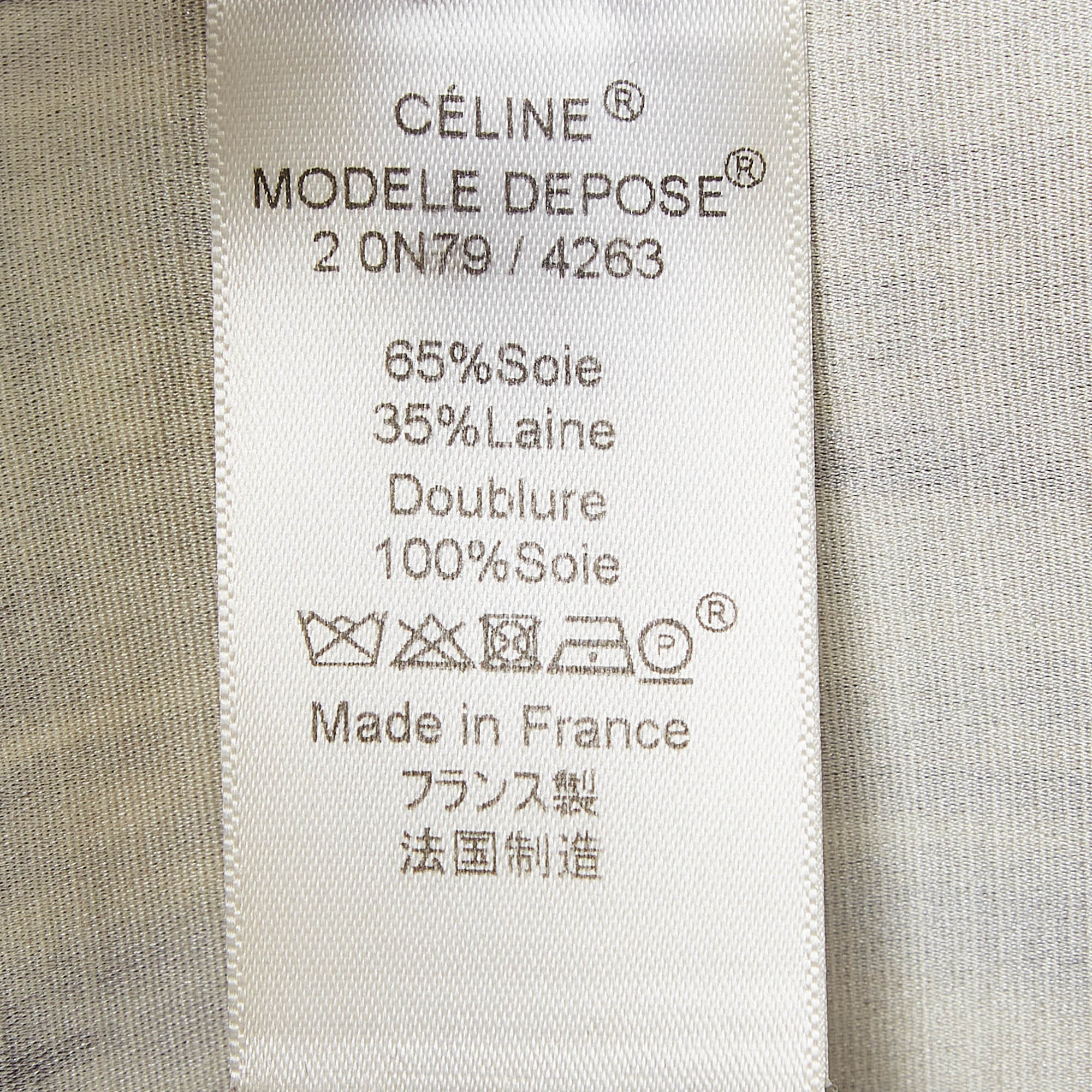 Celine Multicolor Printed Silk Blend Pant Suit S/M 